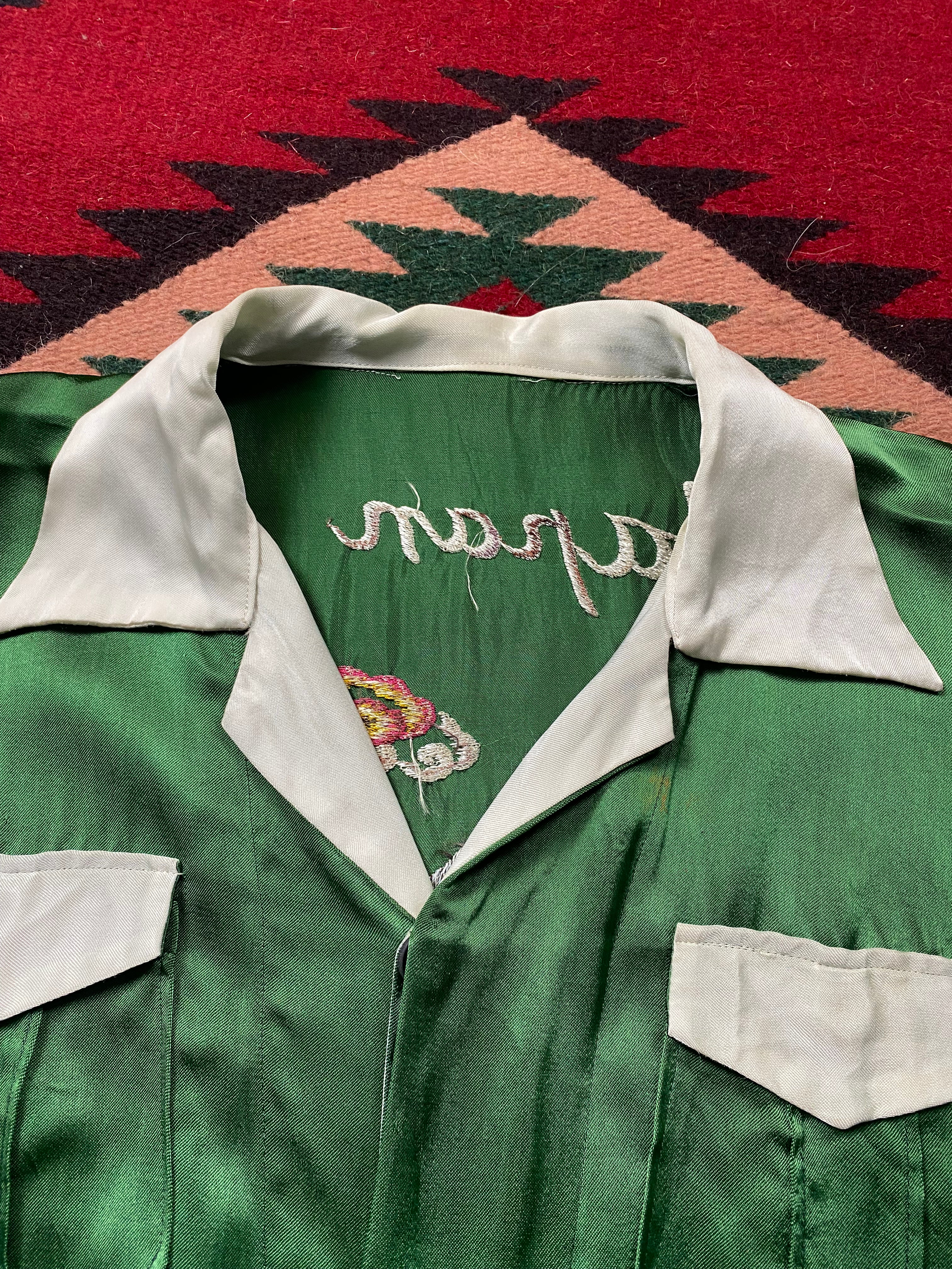 Japanese Two Tone 1940's Souvenir / Sukajan Jacket