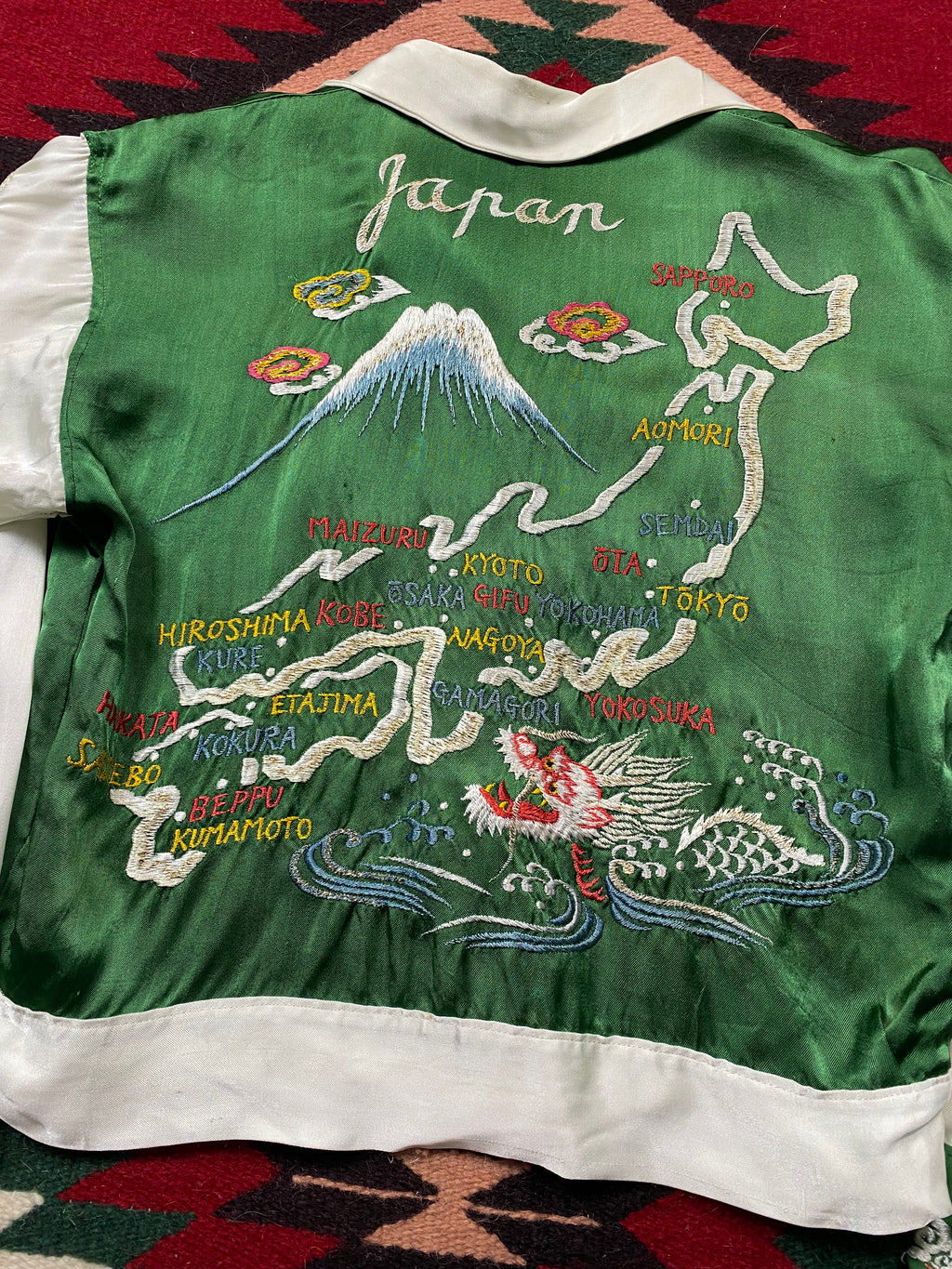 Japanese Two Tone 1940's Souvenir / Sukajan Jacket