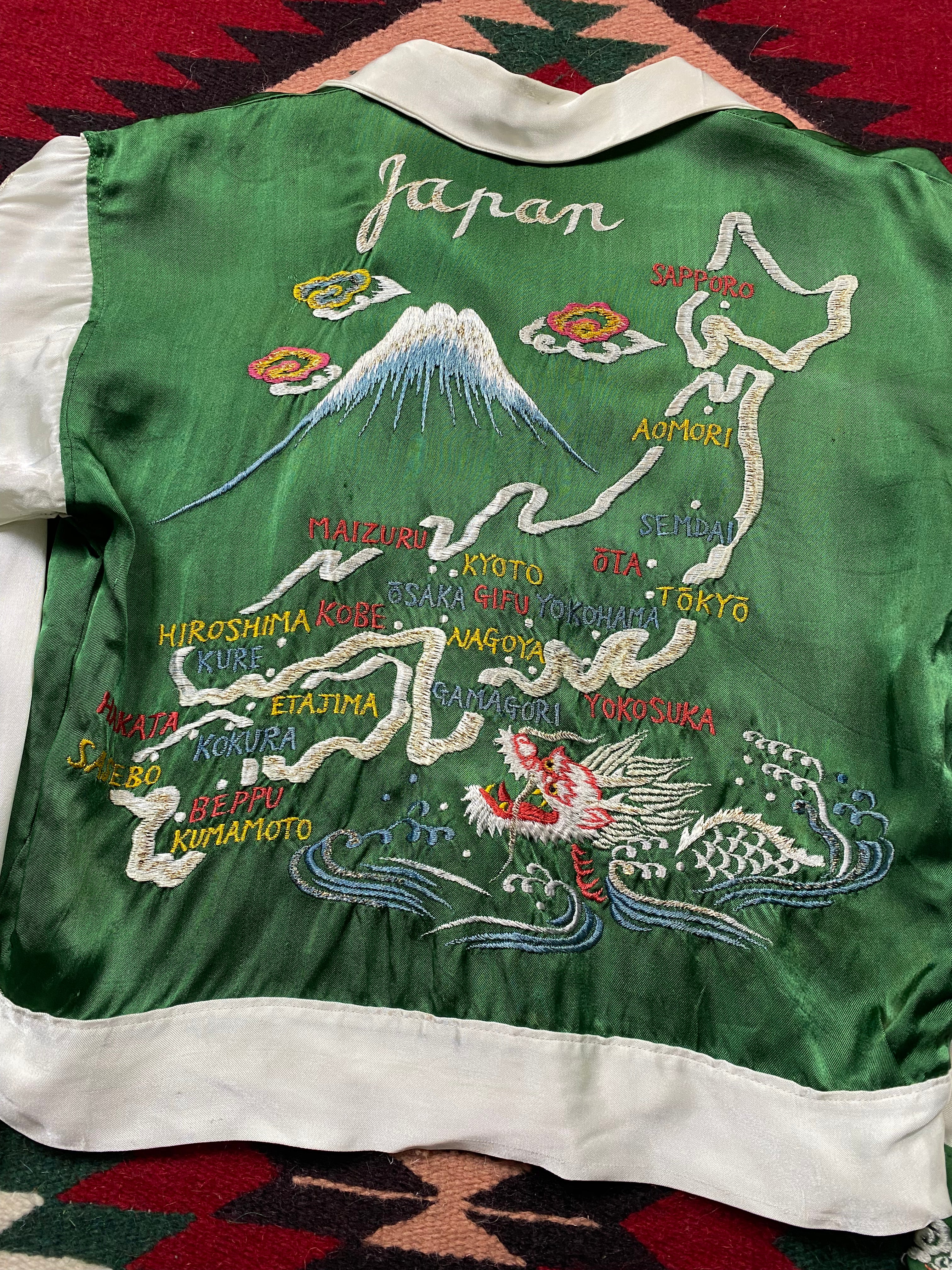 Japanese Two Tone 1940's Souvenir / Sukajan Jacket