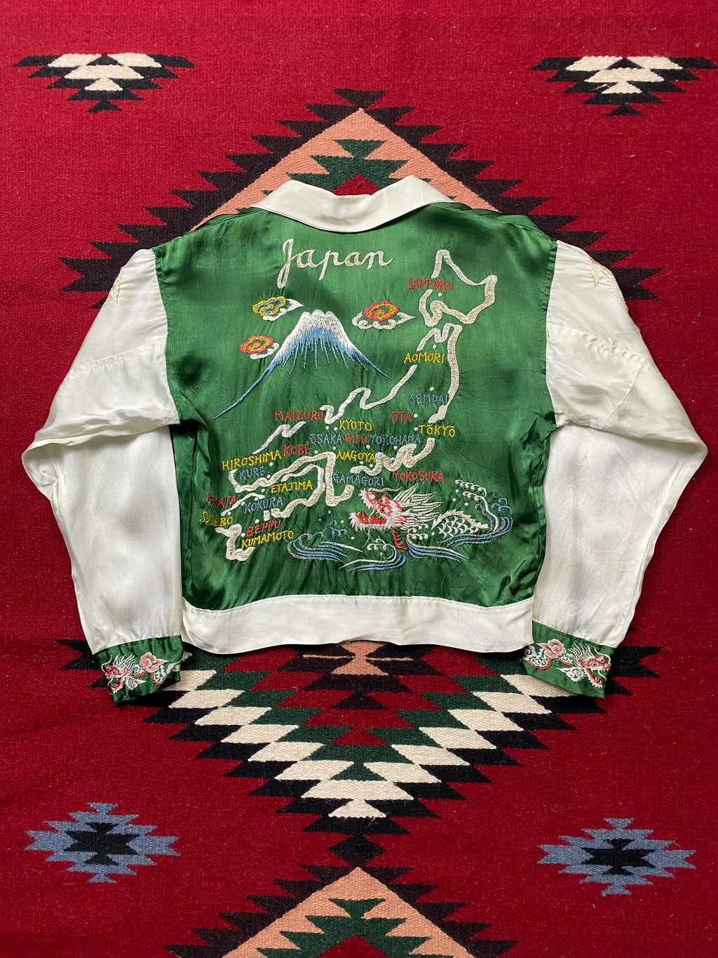 Japanese Two Tone 1940's Souvenir / Sukajan Jacket