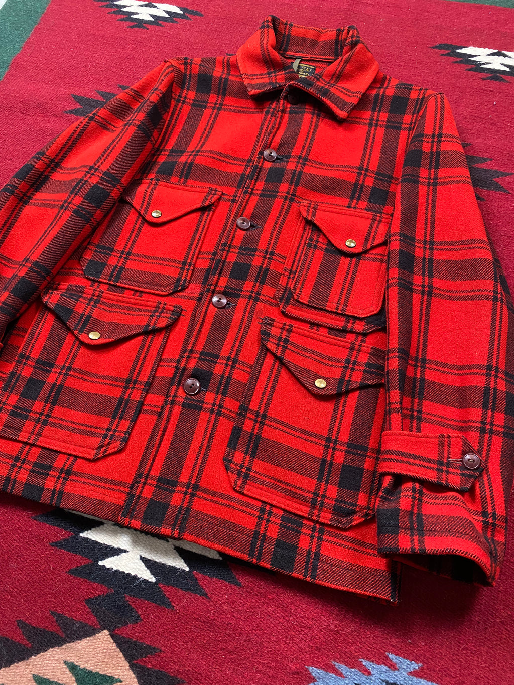 LL Bean 1920's/1930's Plaid Mackinaw Hunting Coat