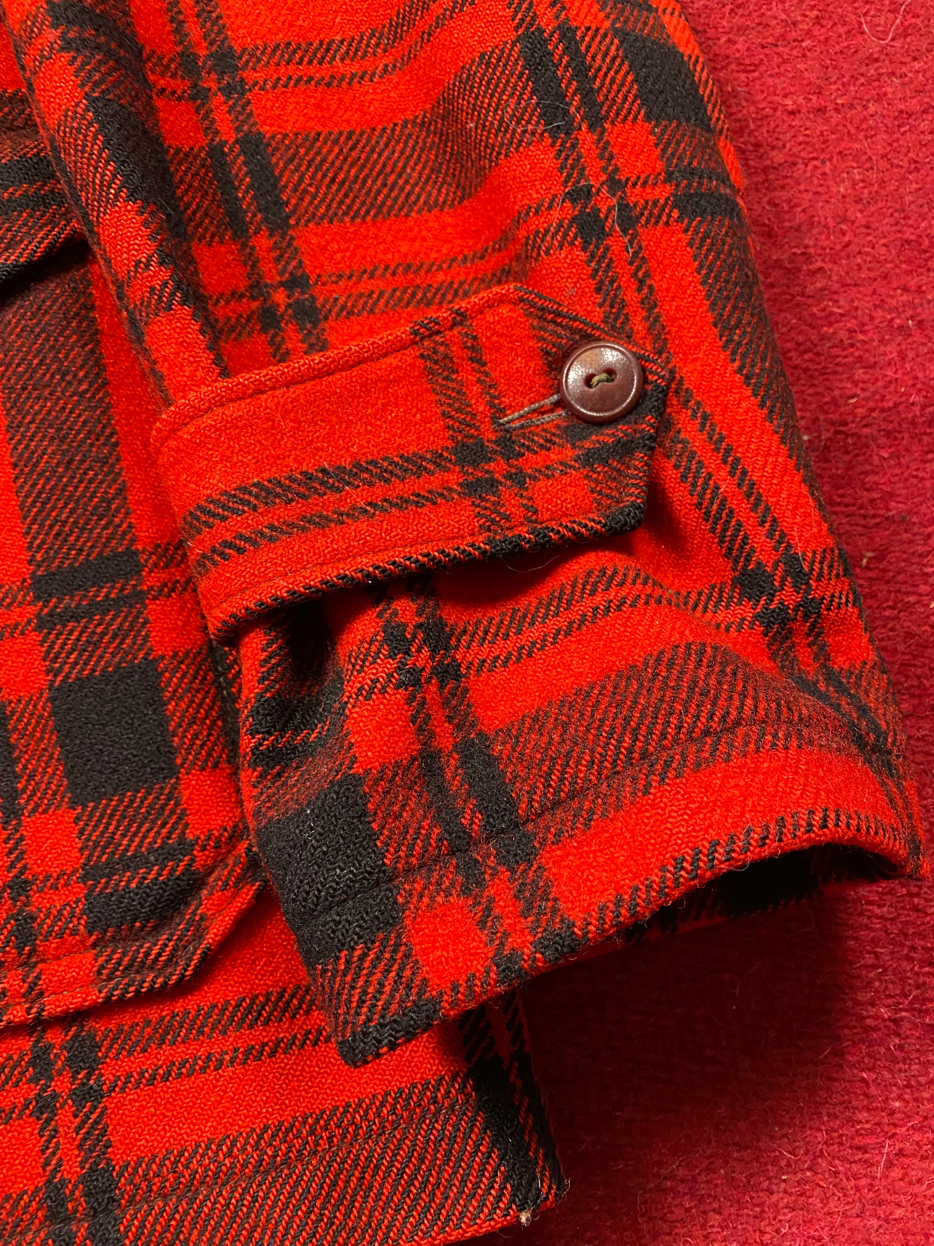 LL Bean 1920's/1930's Plaid Mackinaw Hunting Coat