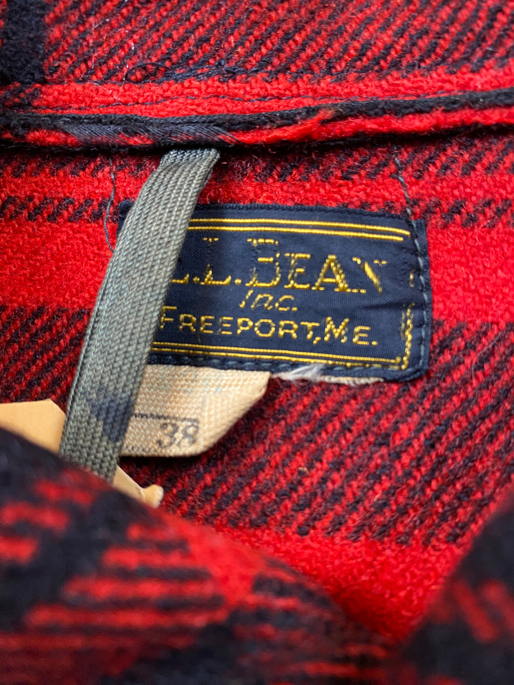 LL Bean 1920's/1930's Plaid Mackinaw Hunting Coat