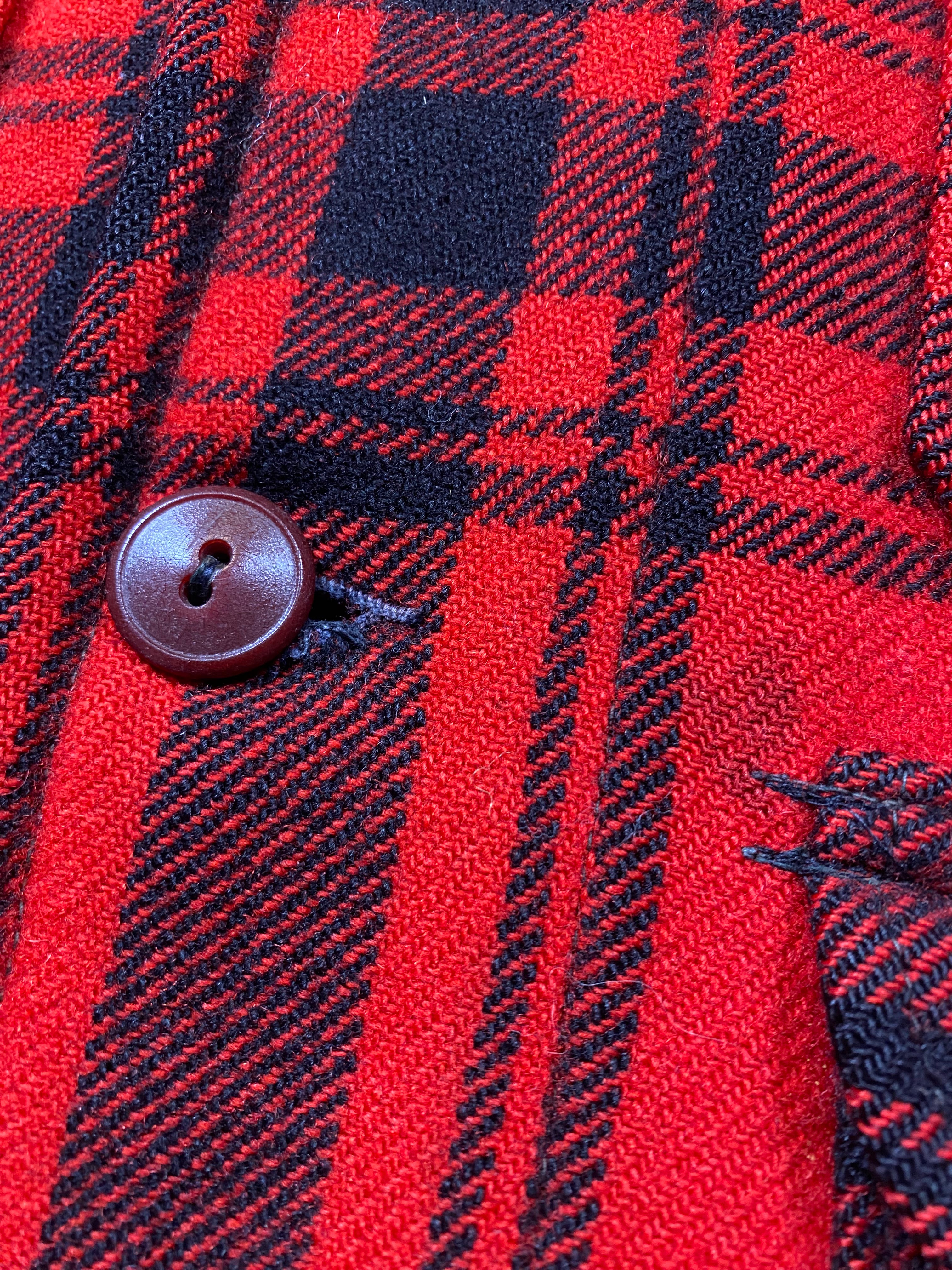 LL Bean 1920's/1930's Plaid Mackinaw Hunting Coat