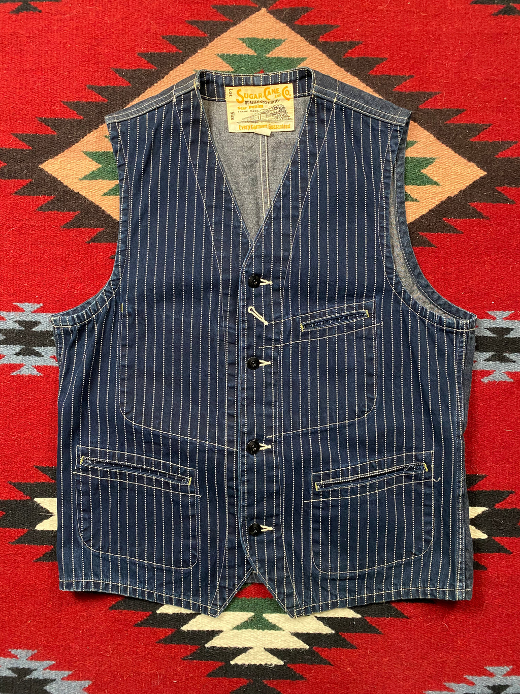 Sugar Cane Wabash Striped Waistcoat