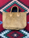 Brookstone Suede Leather Tote Bag