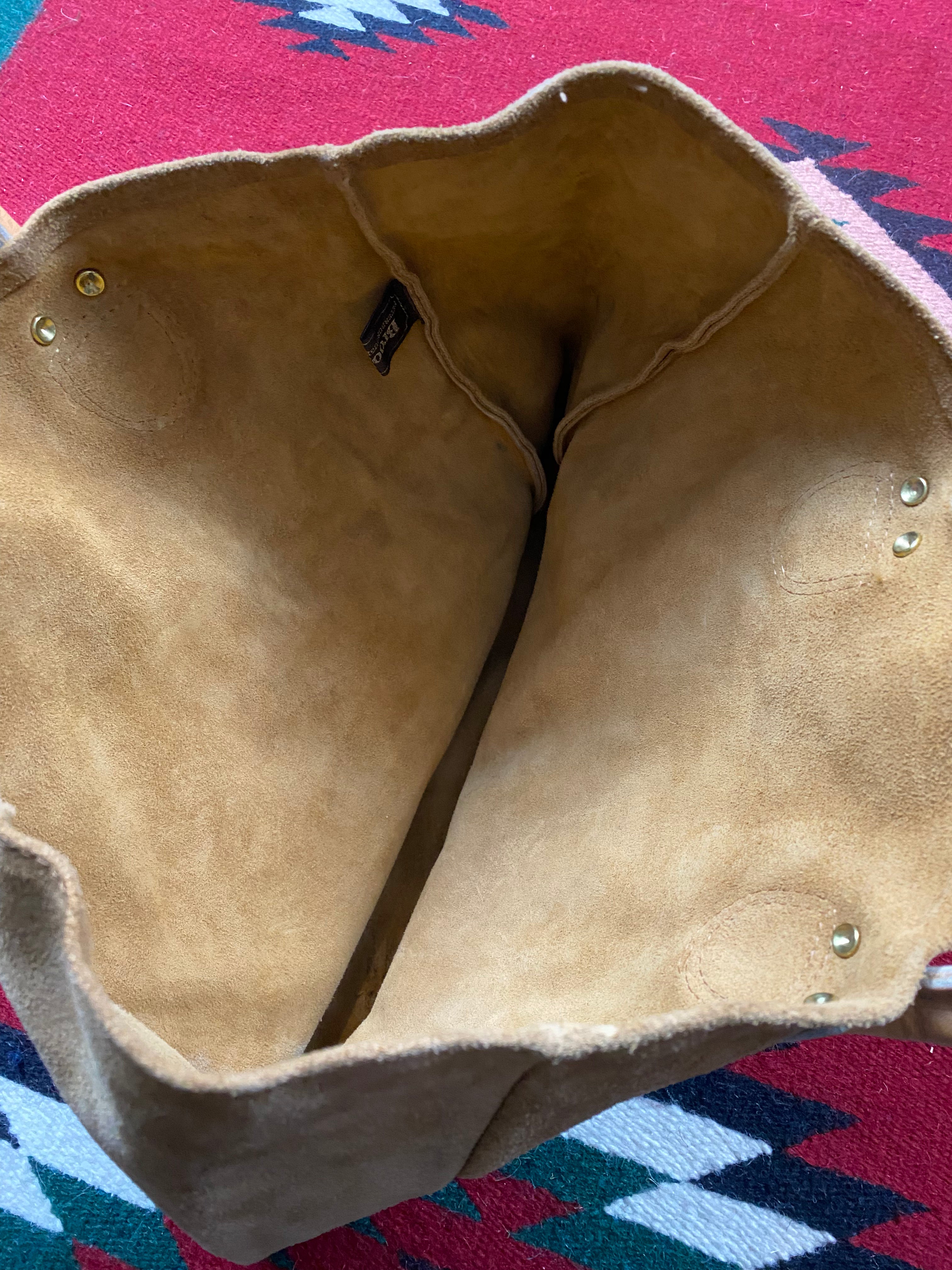 Brookstone Suede Leather Tote Bag