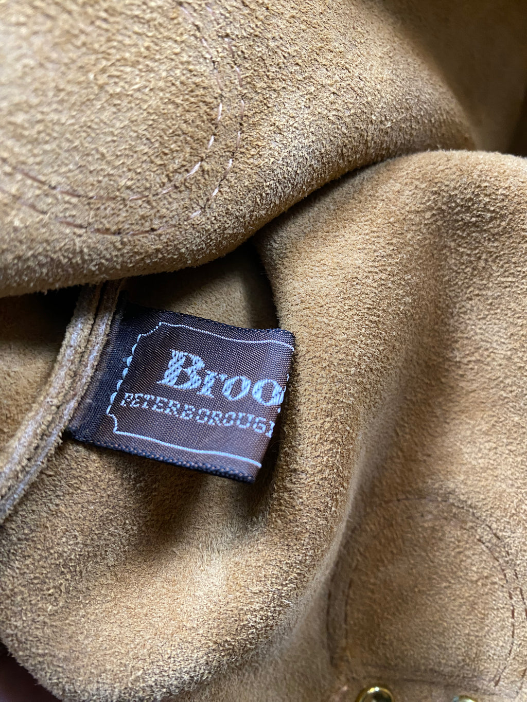 Brookstone Suede Leather Tote Bag
