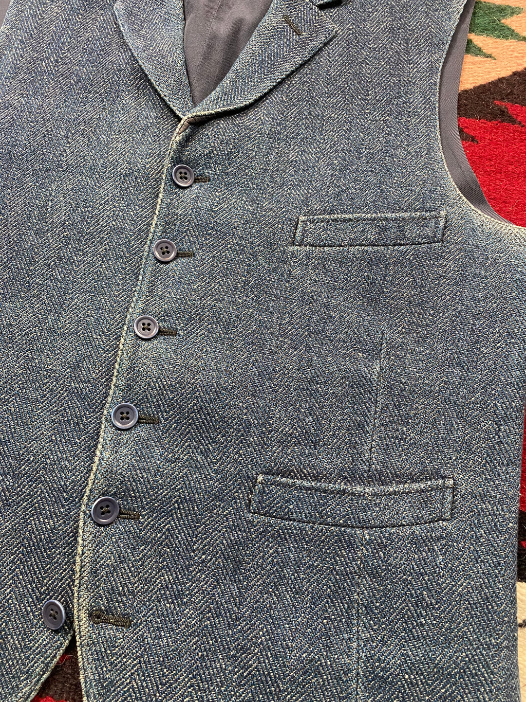 RRL Limited Edition HBT Indigo Waistcoat