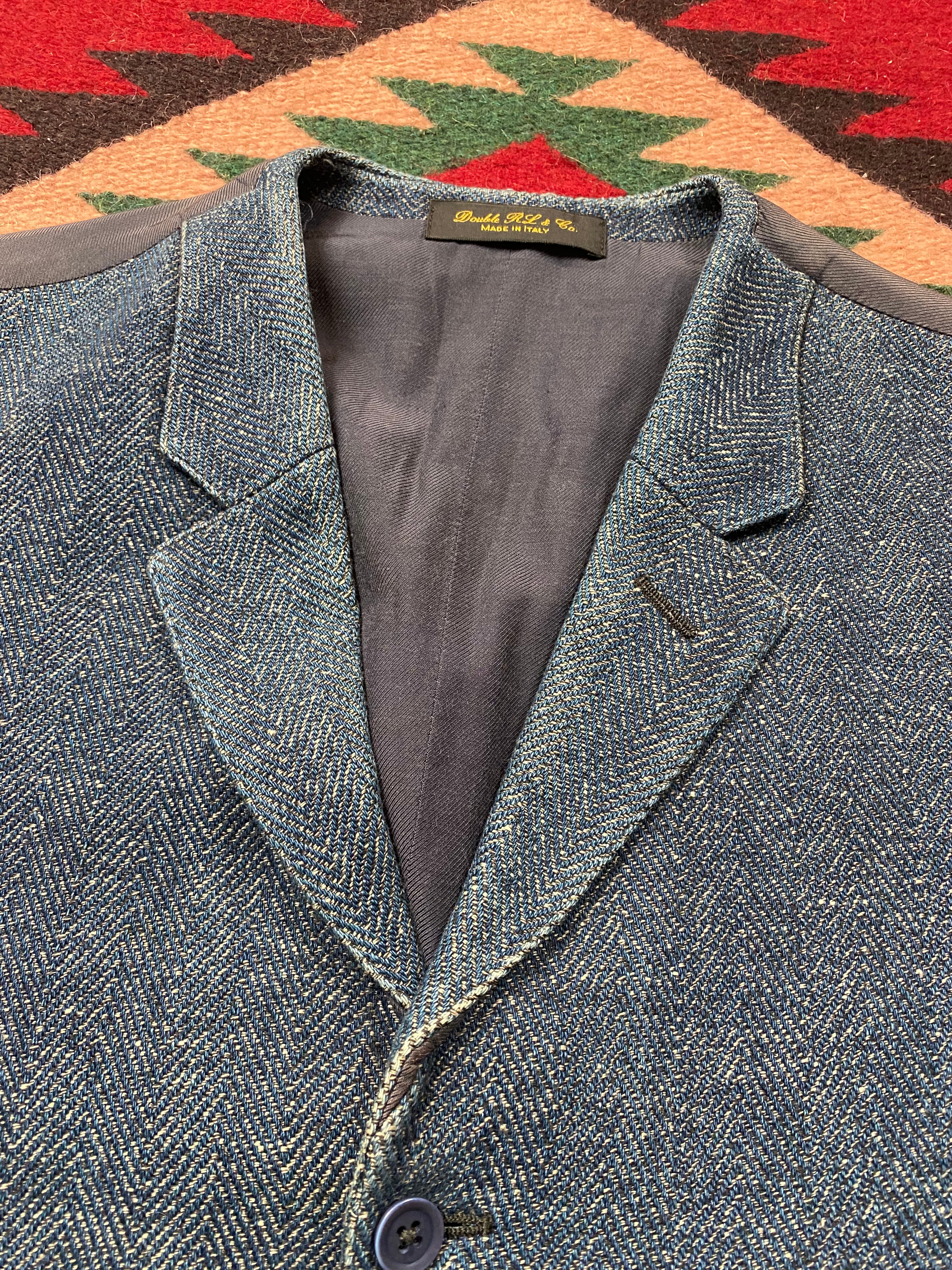 RRL Limited Edition HBT Indigo Waistcoat
