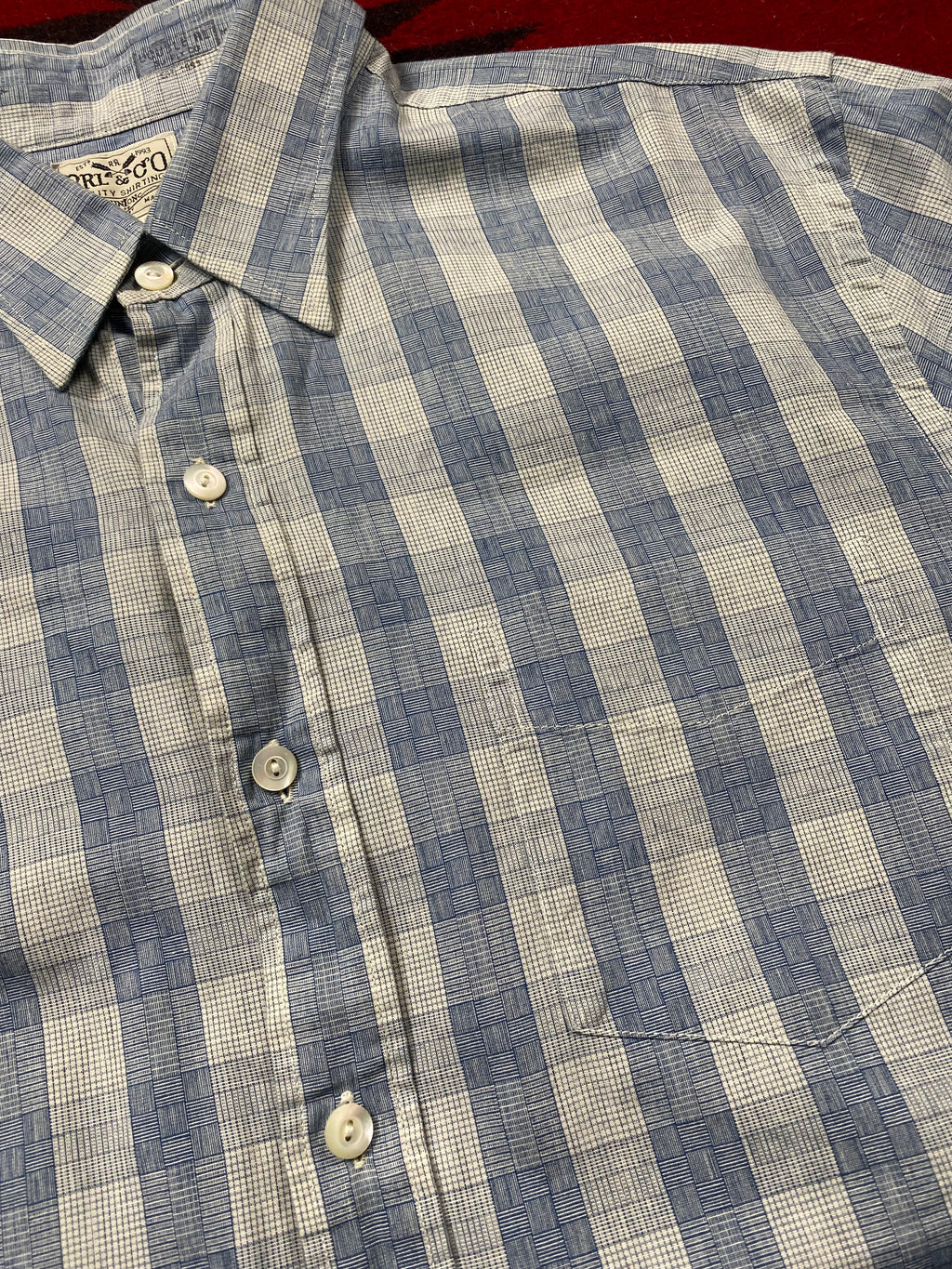 RRL & Co. Soft Plaid One Pocket Dress Shirt