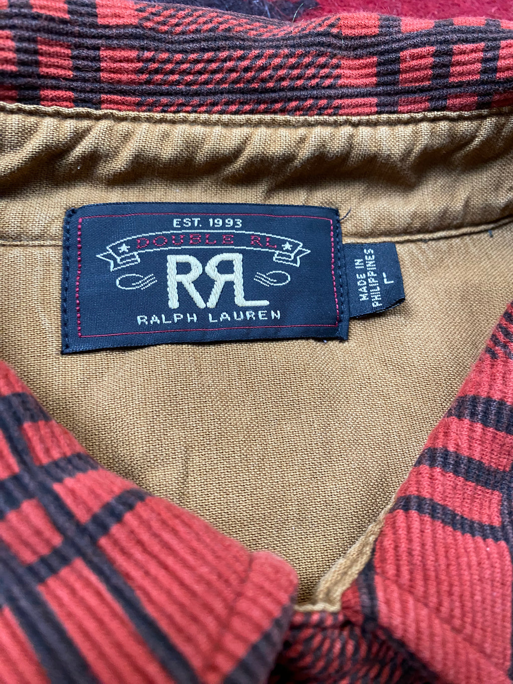 RRL Bedford Corduroy Popover Quarter Zip Shirt