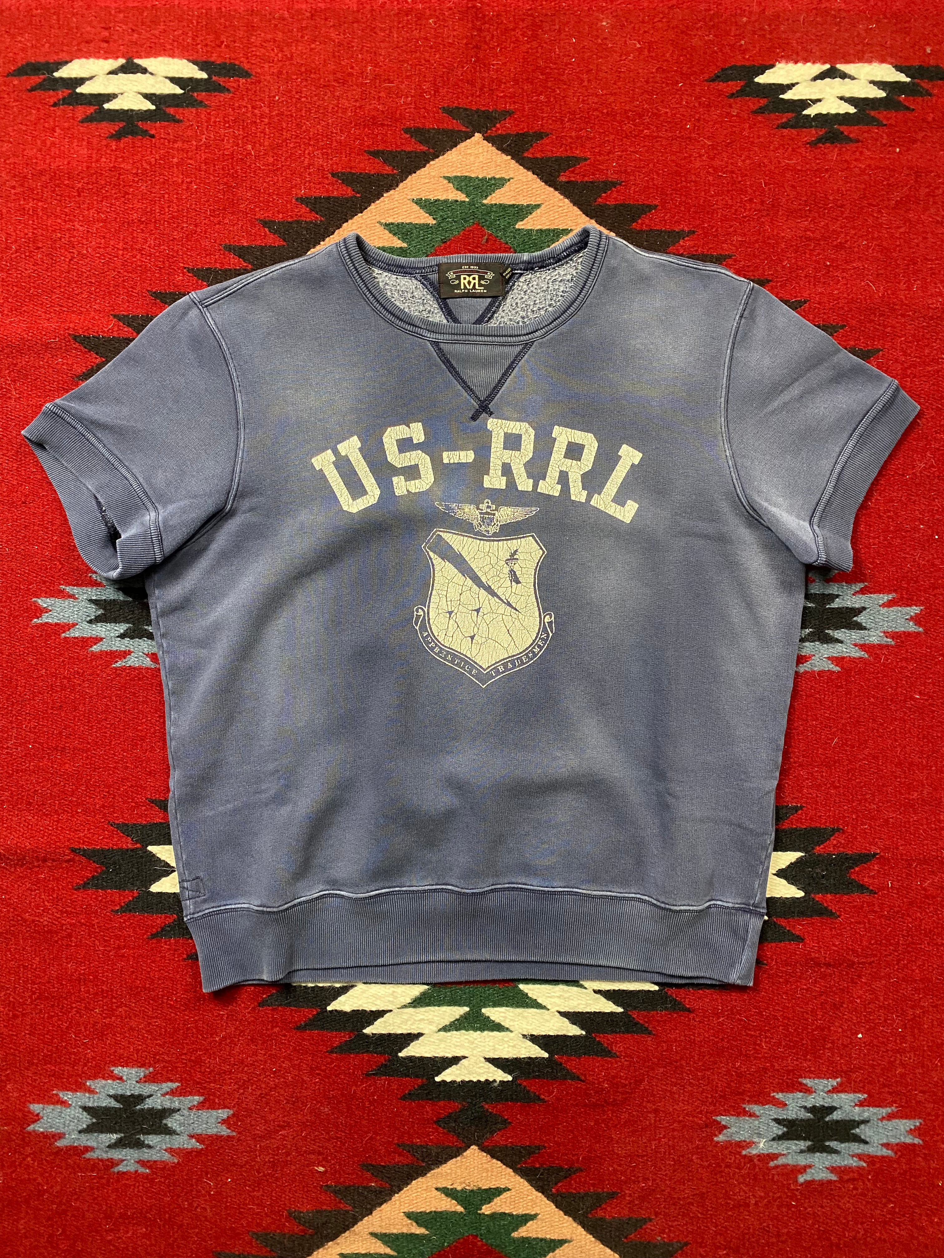 RRL US-RRL Navy Short Sleeved Crewneck