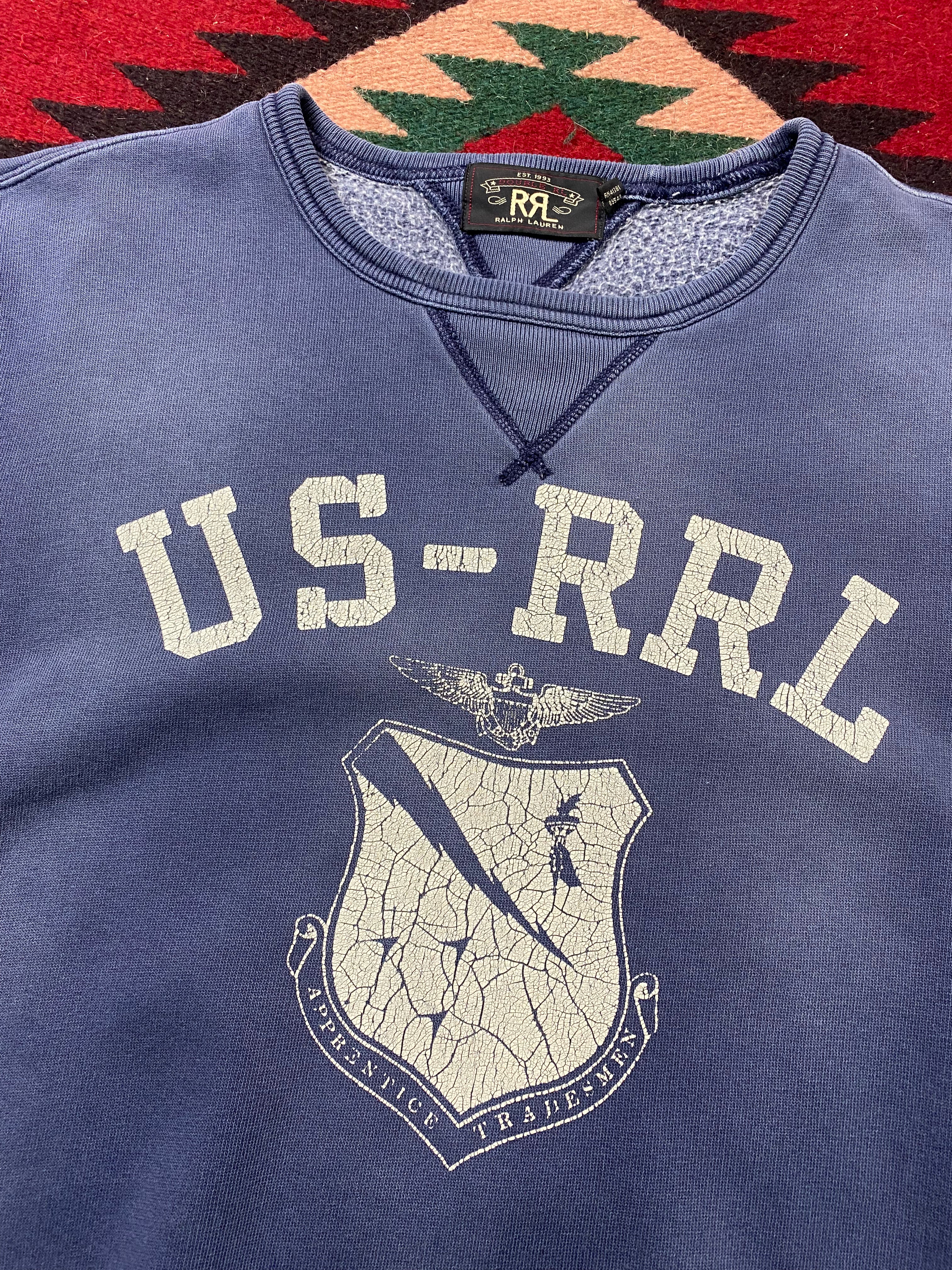 RRL US-RRL Navy Short Sleeved Crewneck