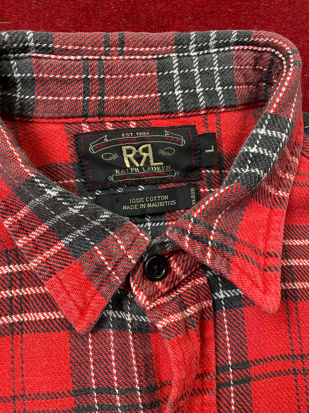 RRL 90's Tartan Plaid Flannel