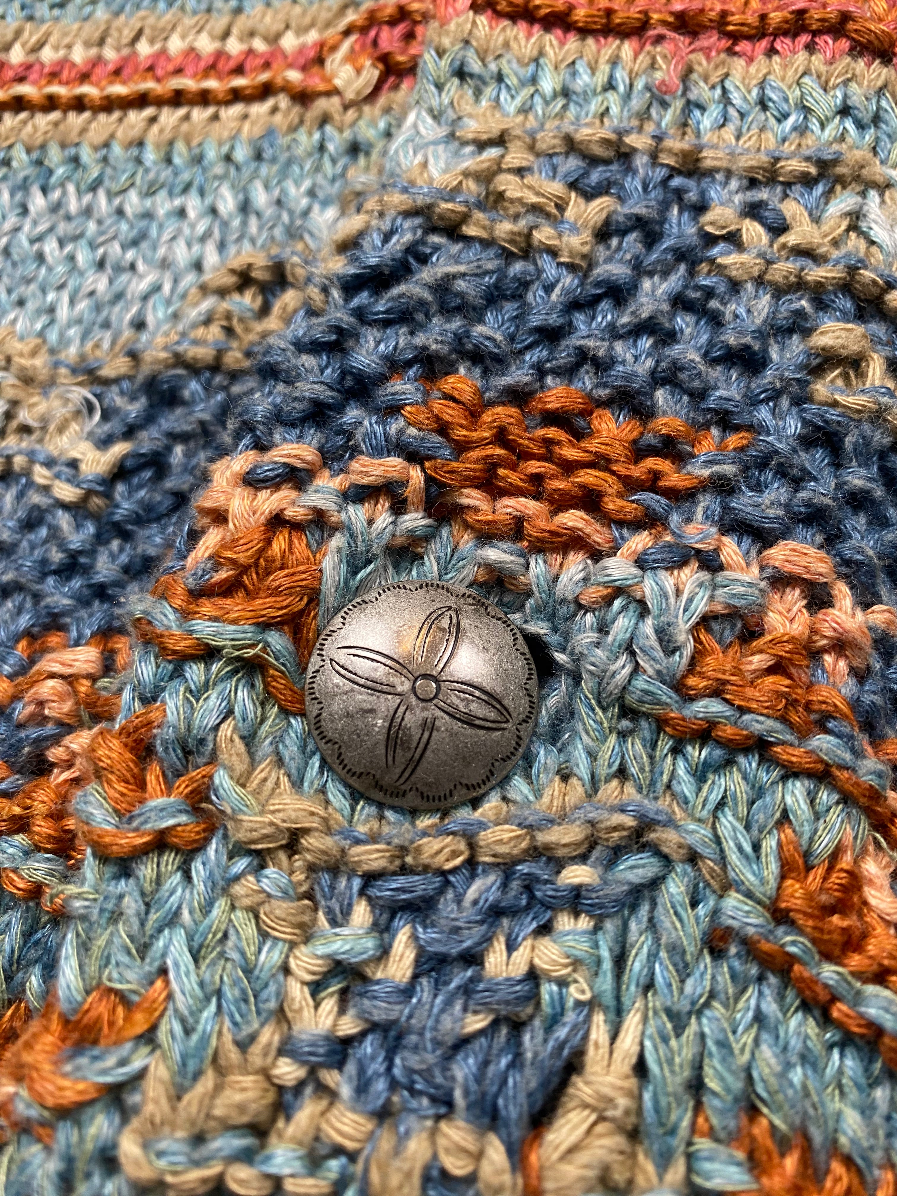 RRL Southwestern Hand Knit Cardigan (Blue)