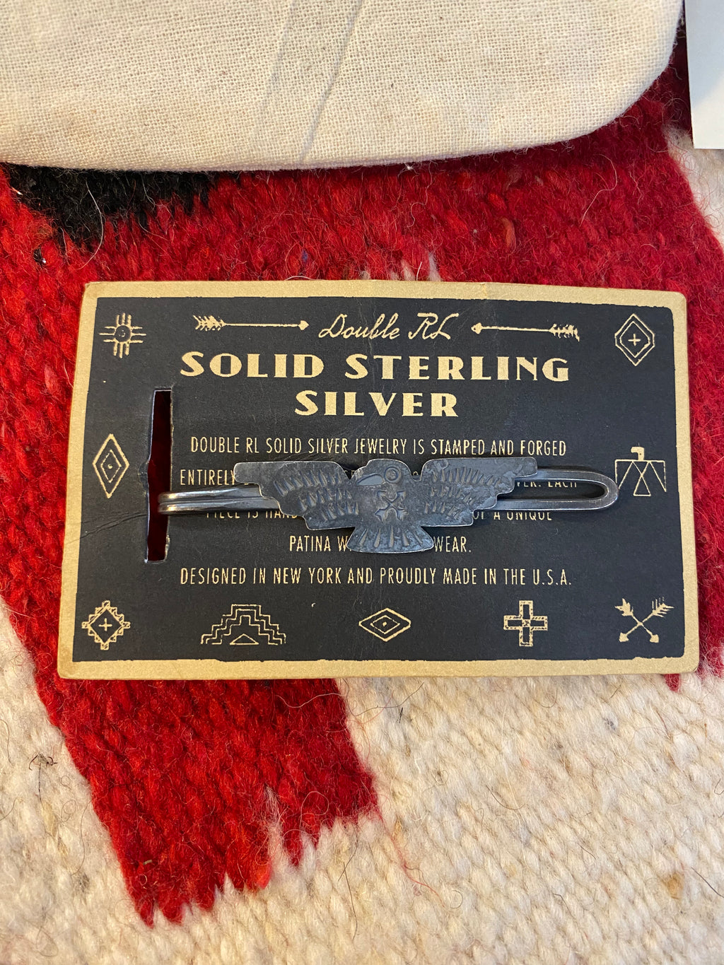 RRL Sterling Silver Thunderbird Tie Clip