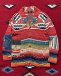 RRL Southwestern Serape Beacon Cardigan With Repairs