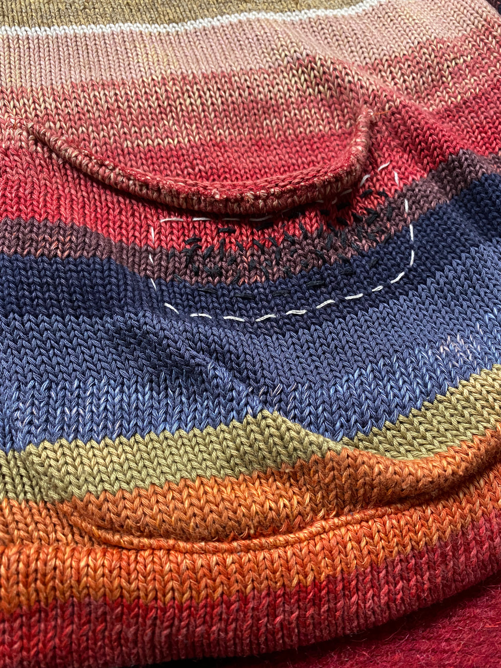 RRL Southwestern Serape Beacon Cardigan With Repairs