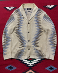 RRL Southwestern Linen/Cotton Knitted Cardigan