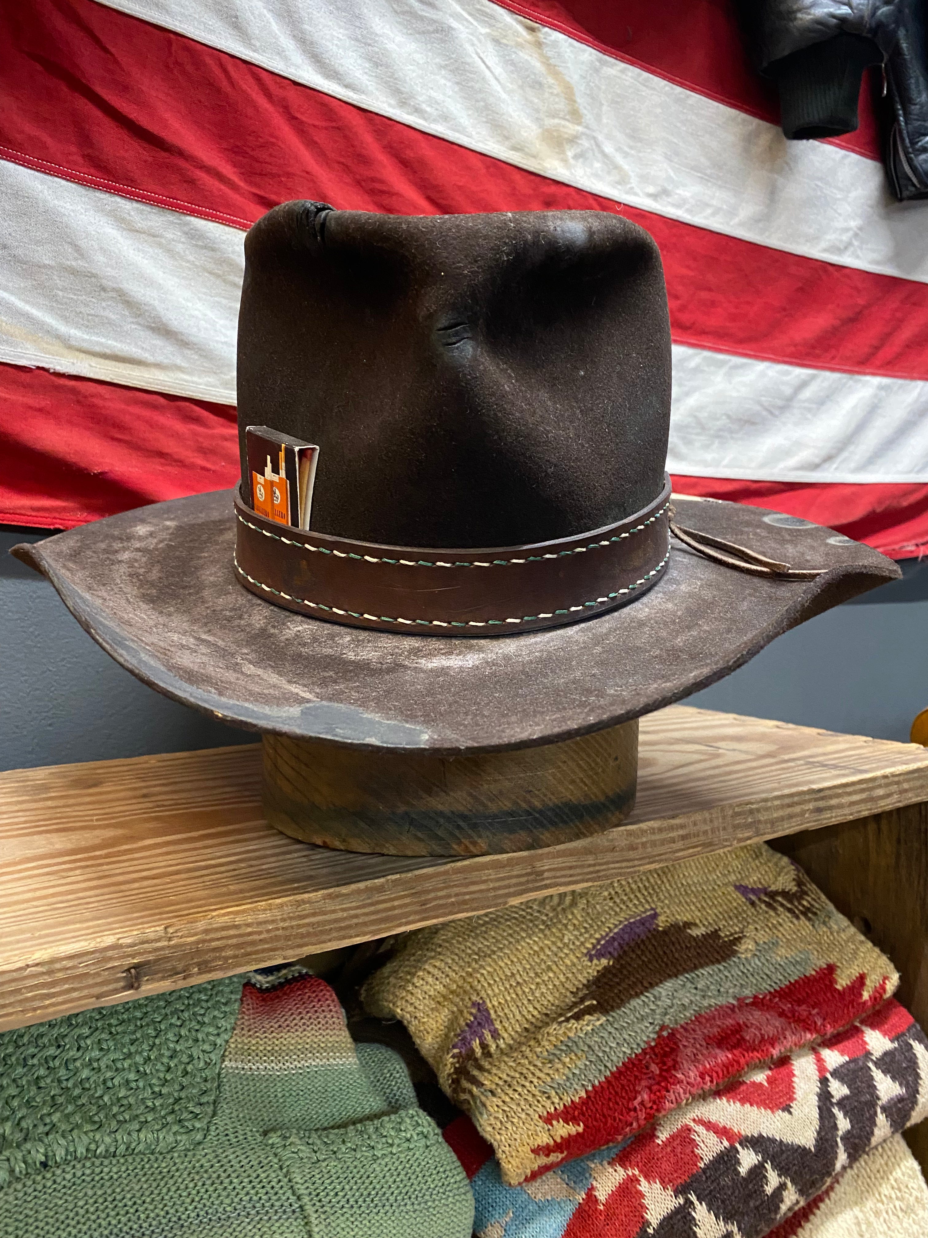 Outpost x Silverster Maria Rabbit Felt Snakeskin Western Hat
