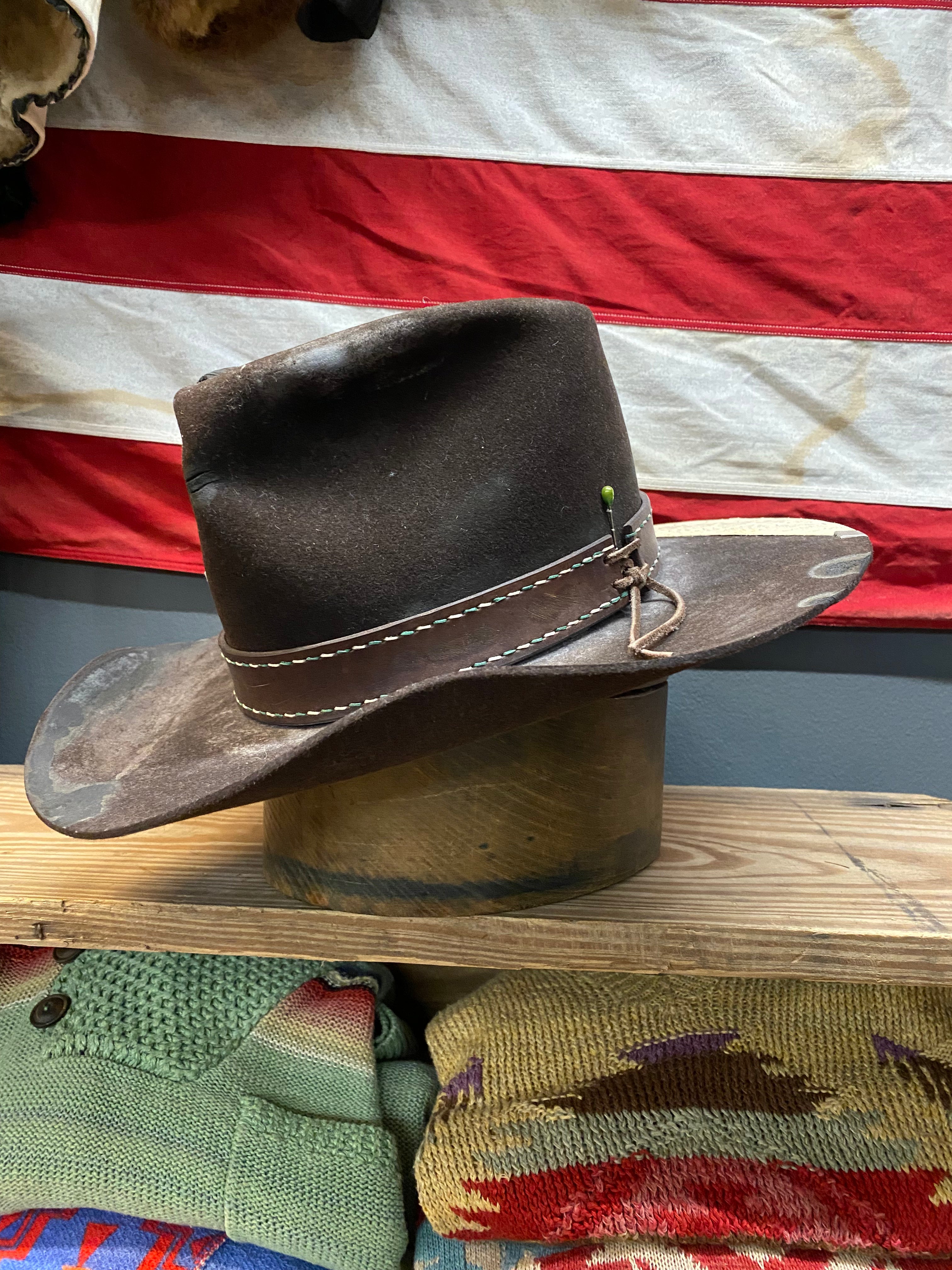 Outpost x Silverster Maria Rabbit Felt Snakeskin Western Hat