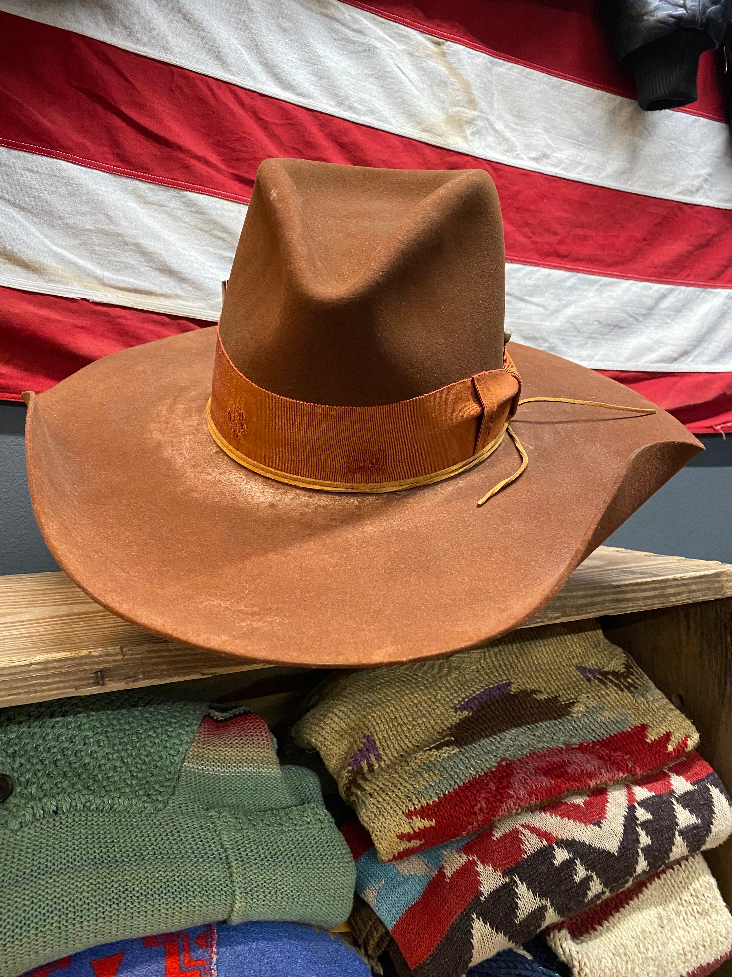Outpost x Silvester Maria Wide Brim Western Hat (Brown)