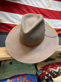 Outpost x Silvester Maria Wide Brim Snakeskin Western Hat (Grey)