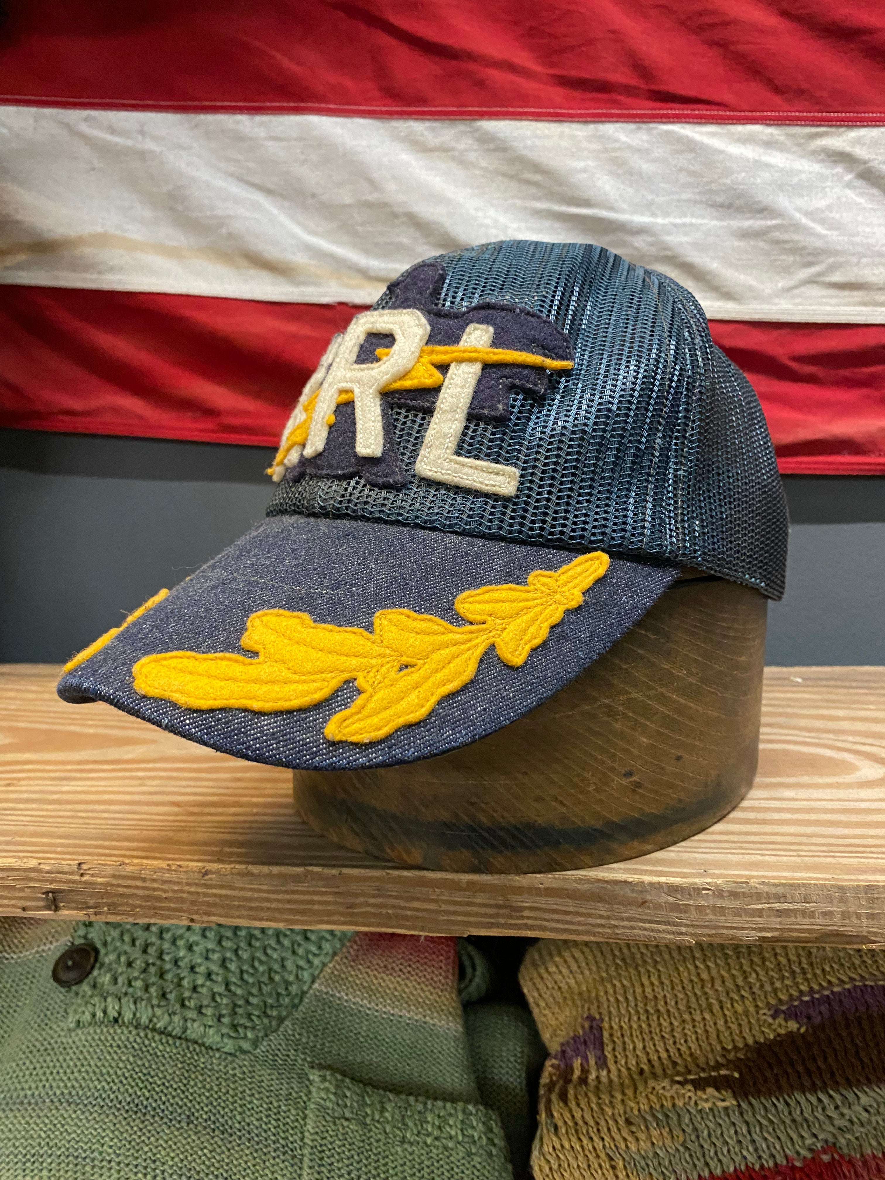 RRL Lightning Denim Trucker Cap