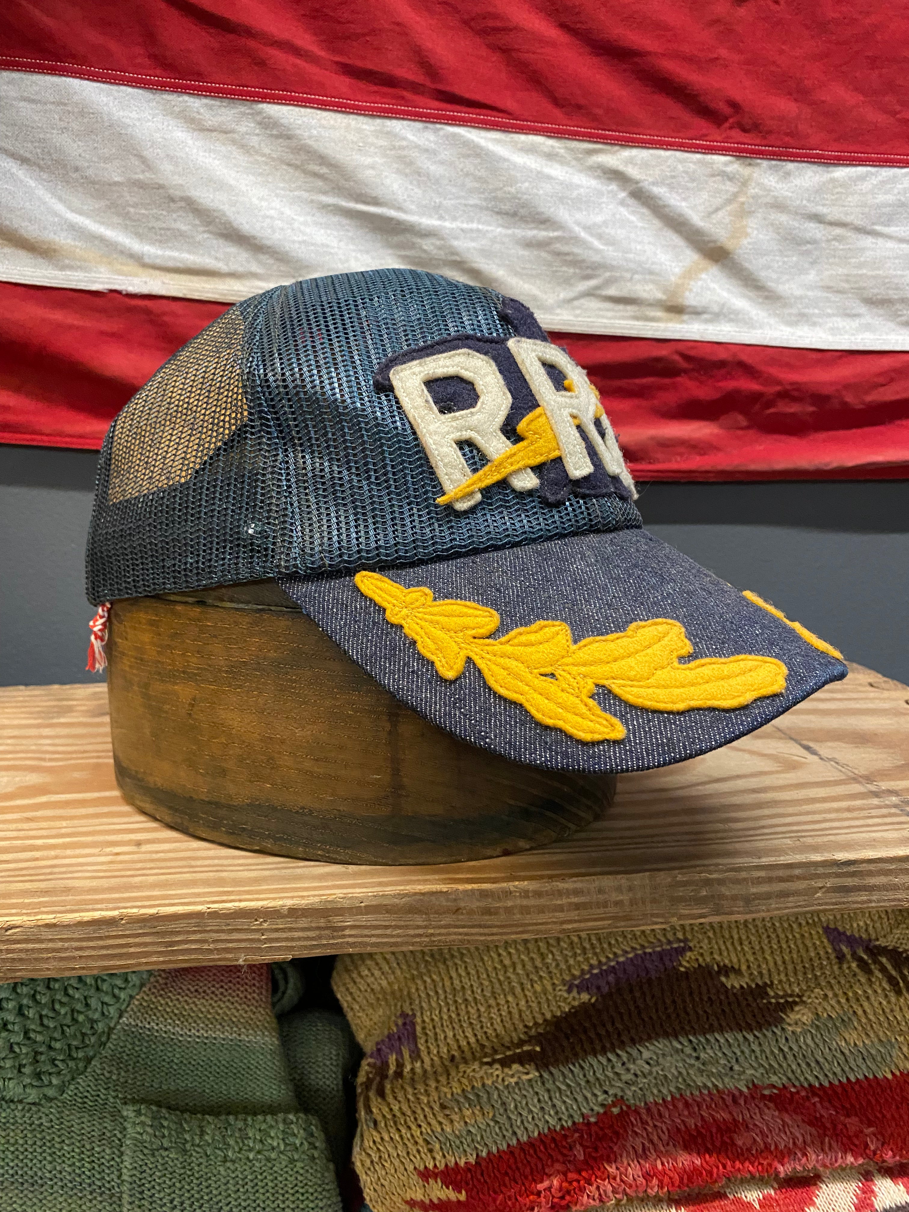 RRL Lightning Denim Trucker Cap