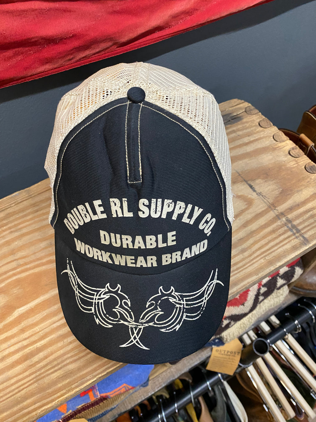 RRL Durable Workwear Tribal Trucker Cap