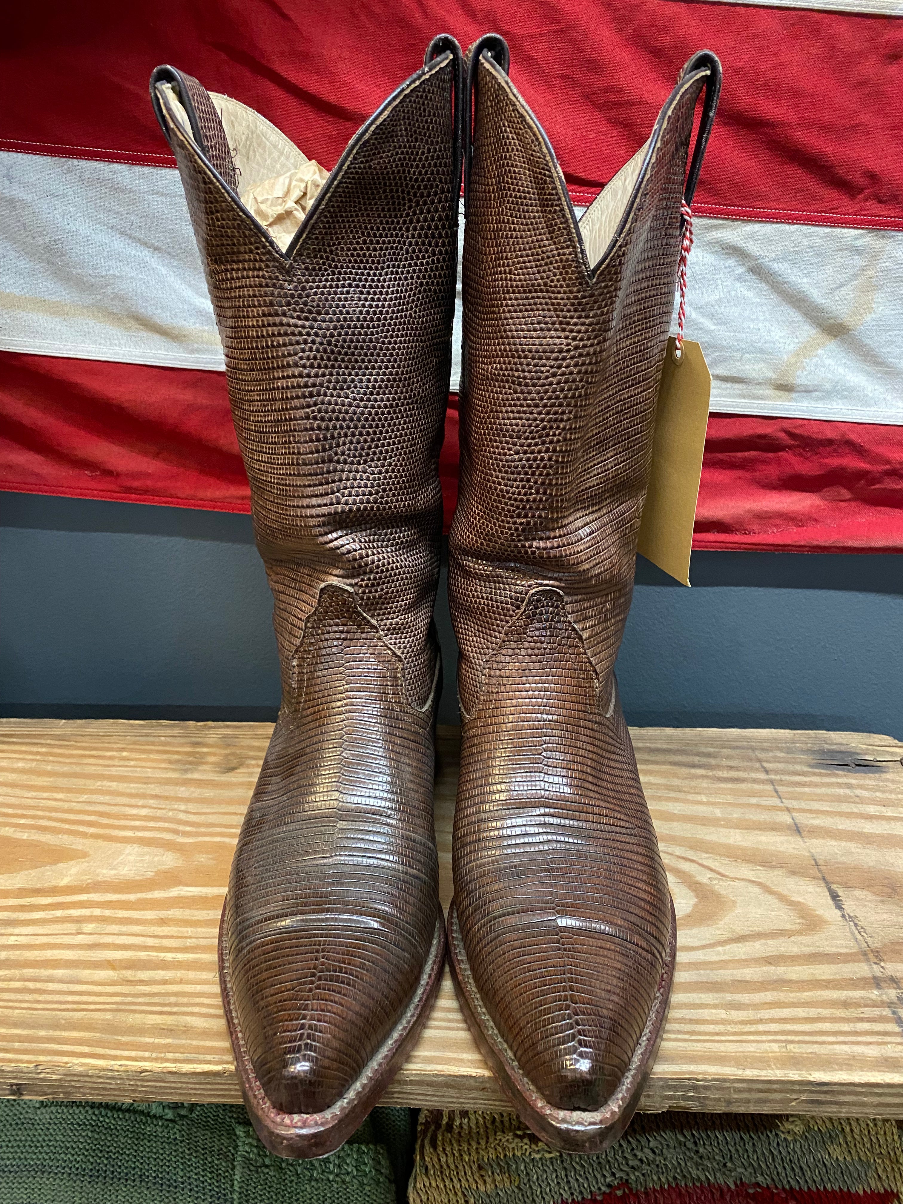 Paul Bond Full Lizard Western Boots