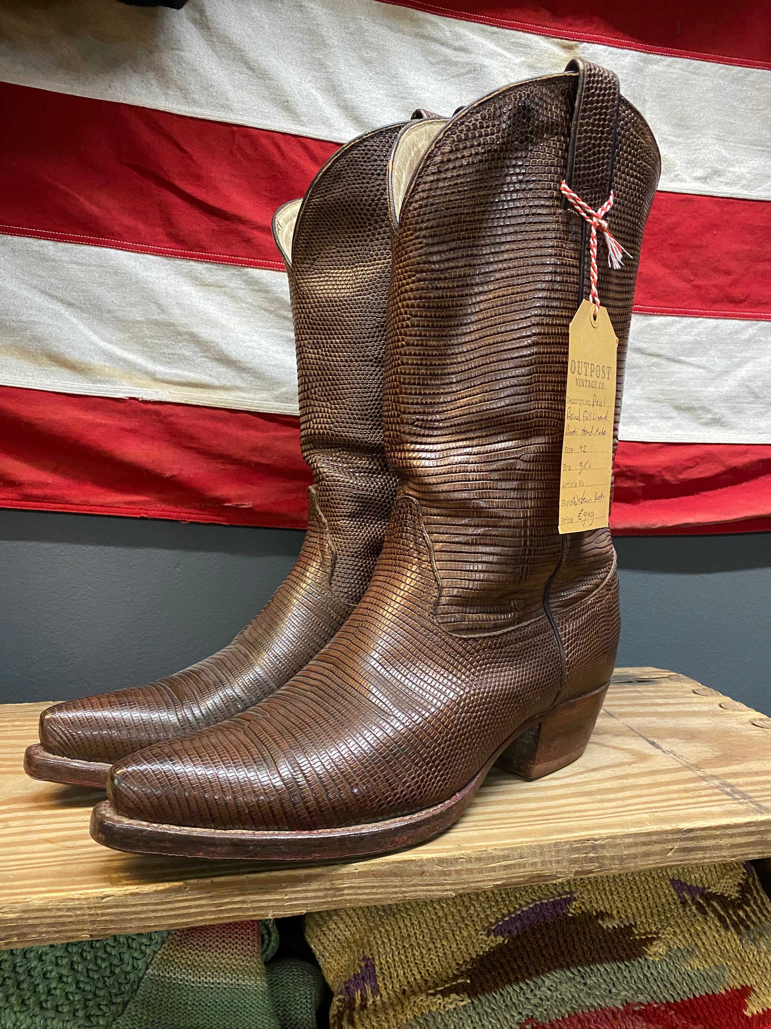Paul Bond Full Lizard Western Boots