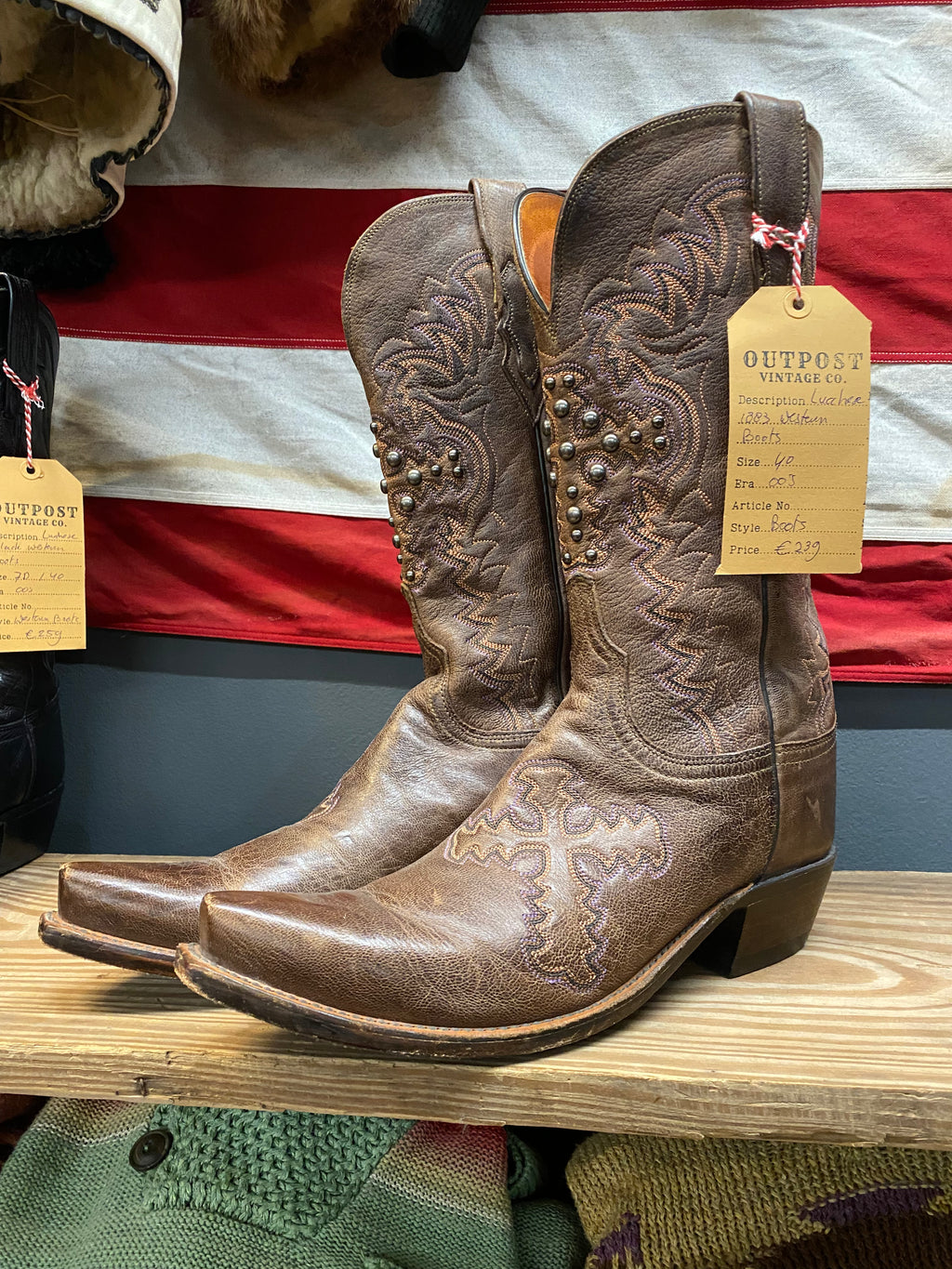Lucchese 1883 Studded Western Boots