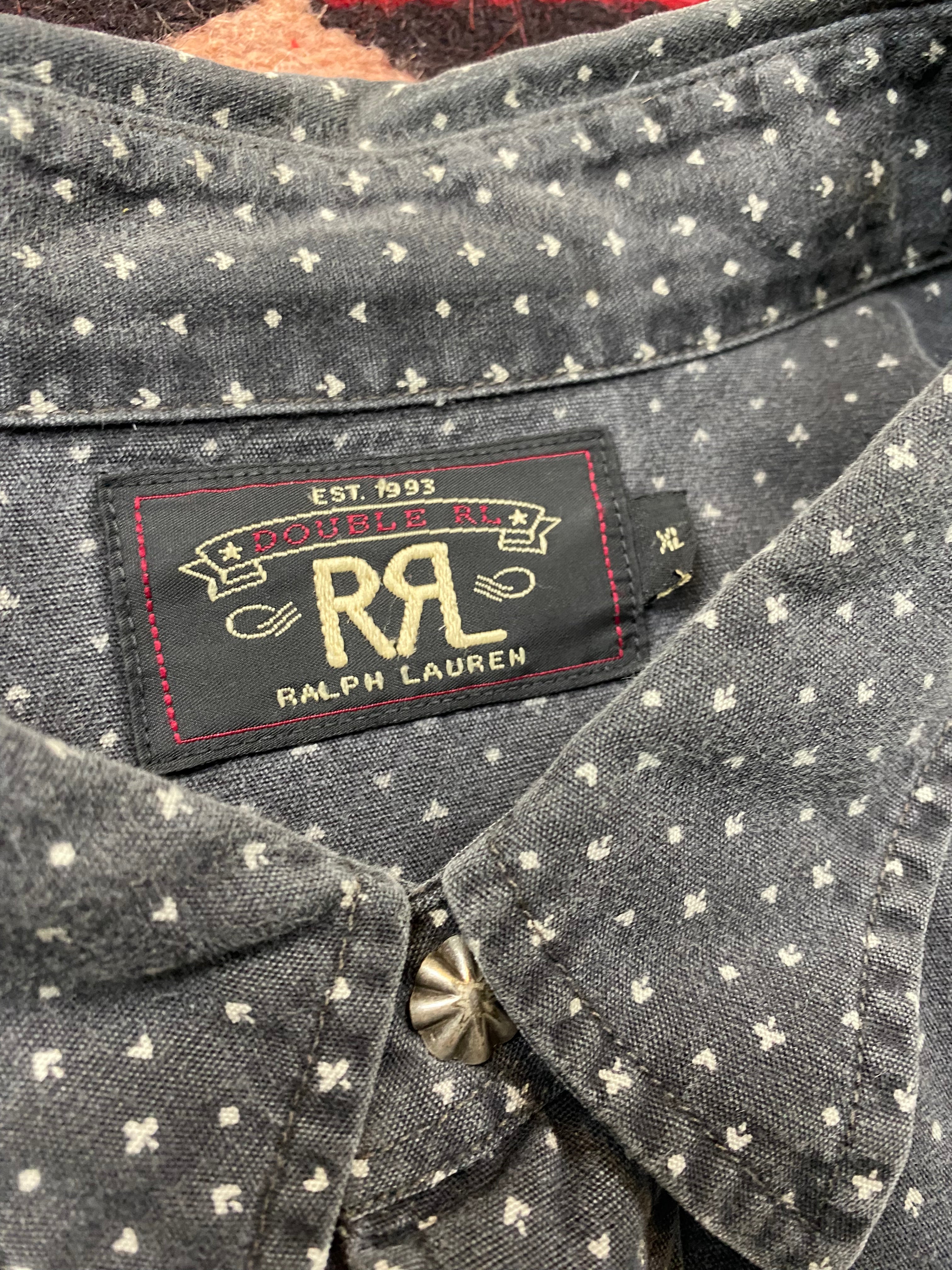 RRL Poker Pearl Snap Western Shirt