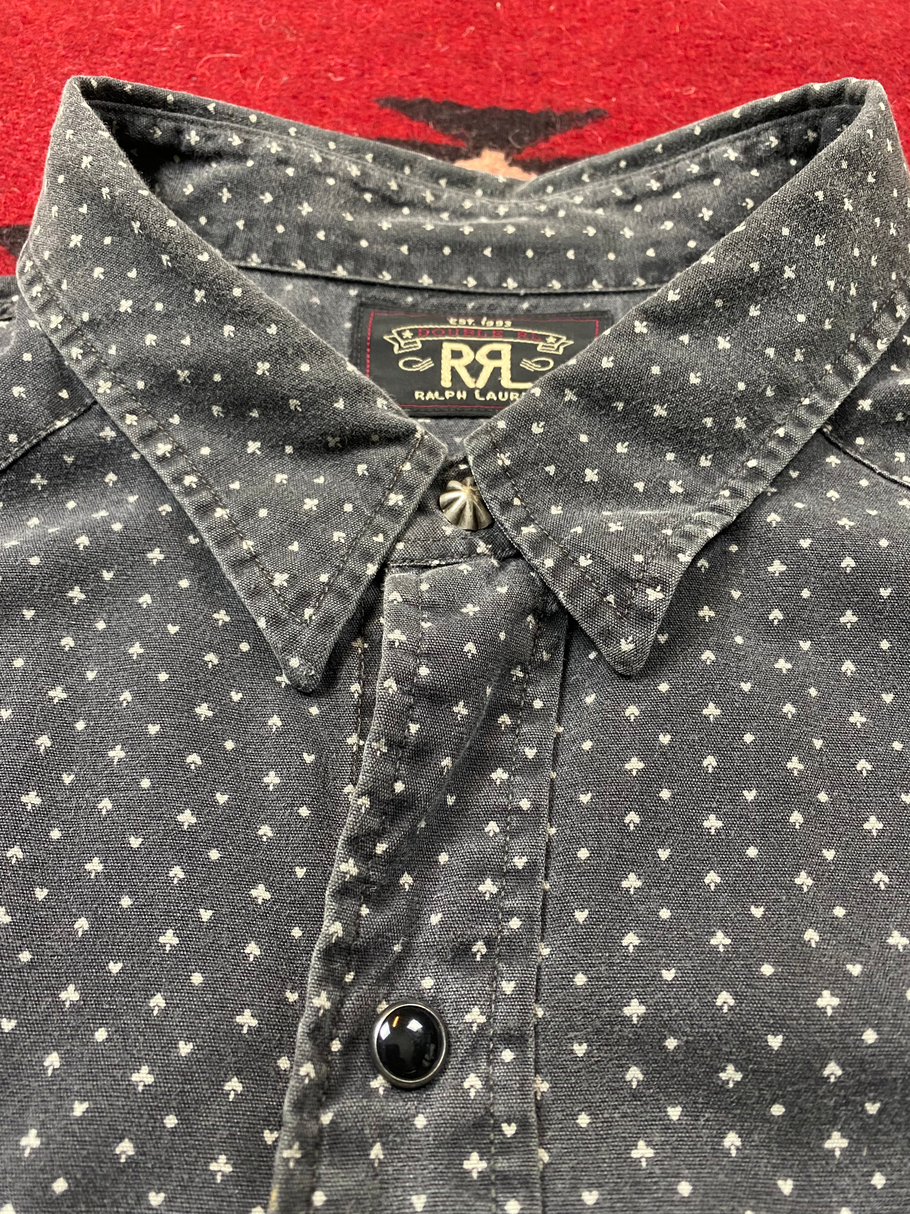 RRL Poker Pearl Snap Western Shirt