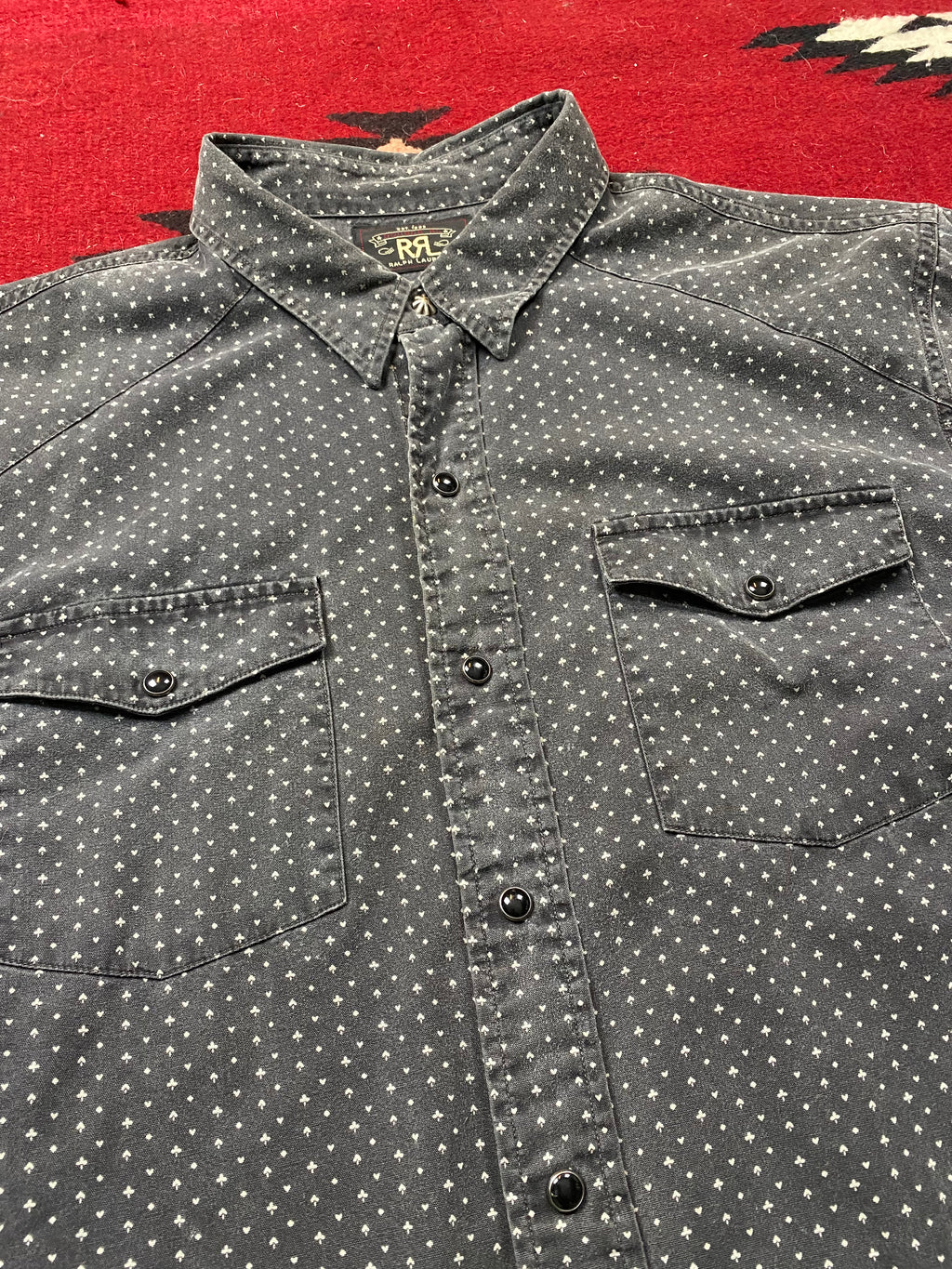 RRL Poker Pearl Snap Western Shirt