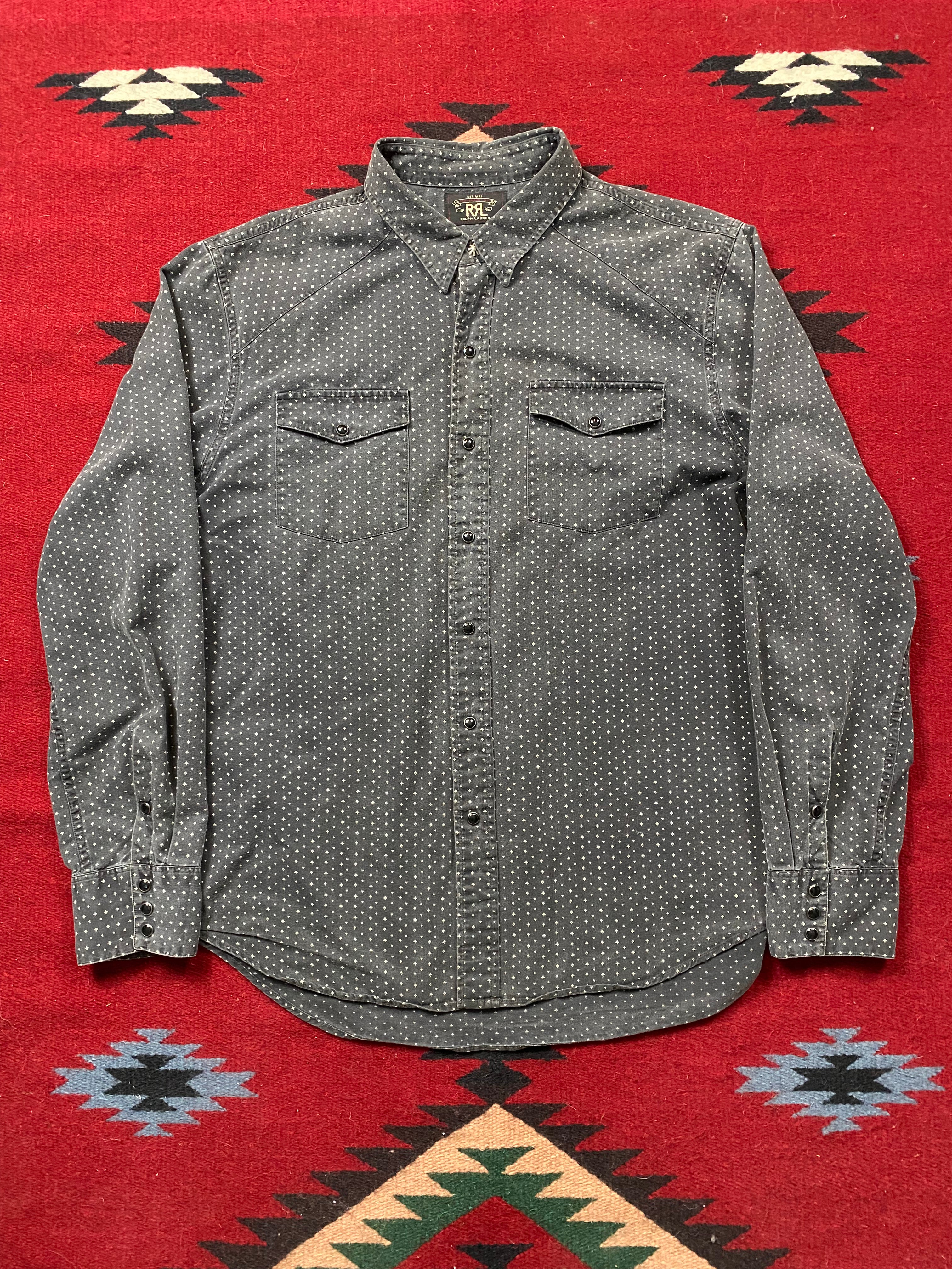RRL Poker Pearl Snap Western Shirt