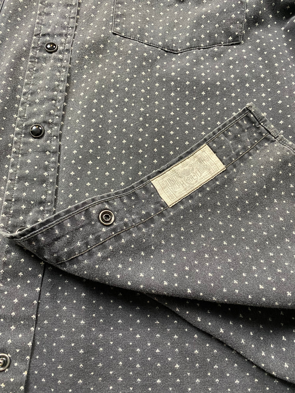 RRL Poker Pearl Snap Western Shirt