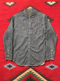 Stevenson Raw Denim Pearl Snap Western Shirt