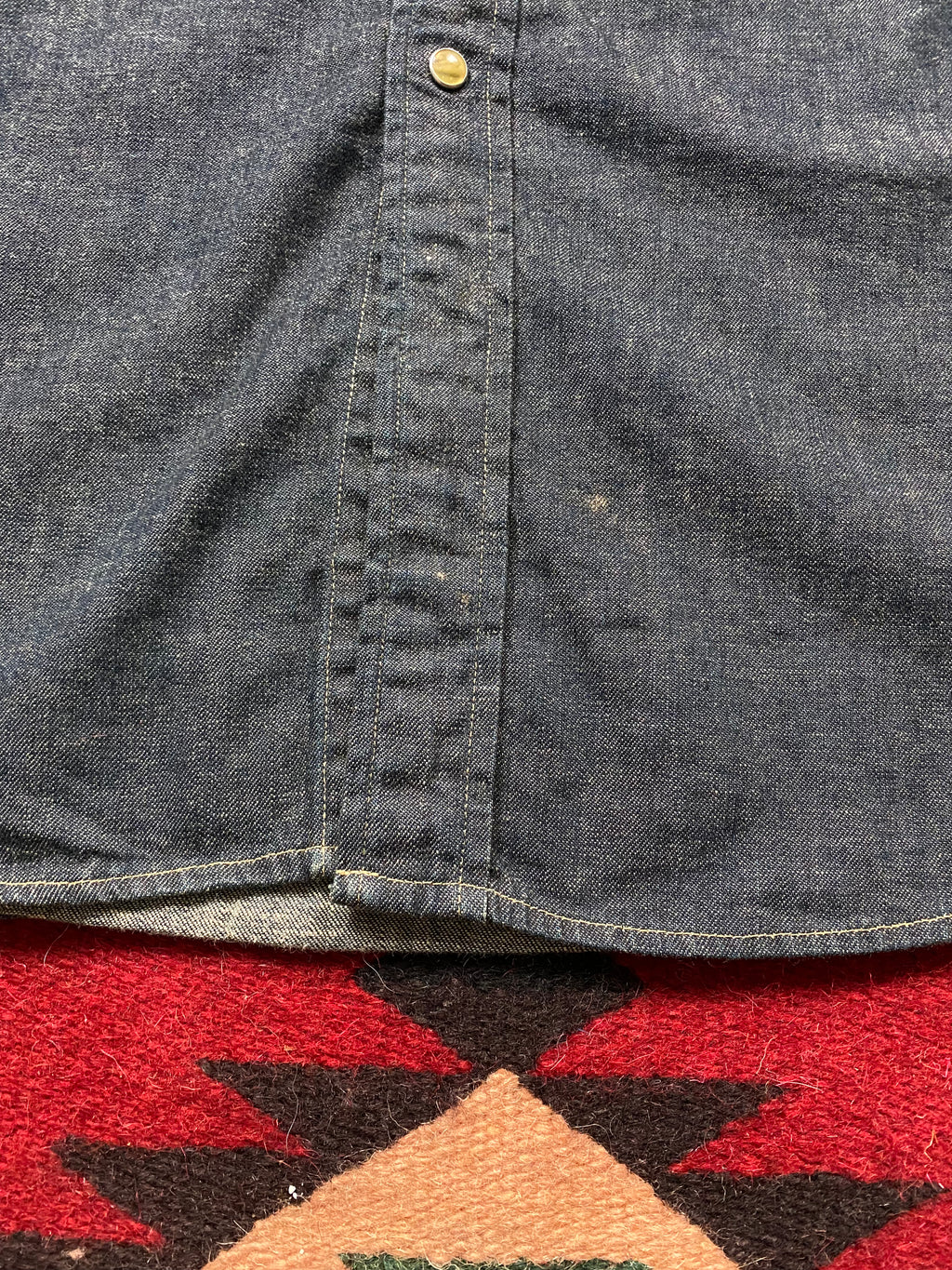 Stevenson Raw Denim Pearl Snap Western Shirt