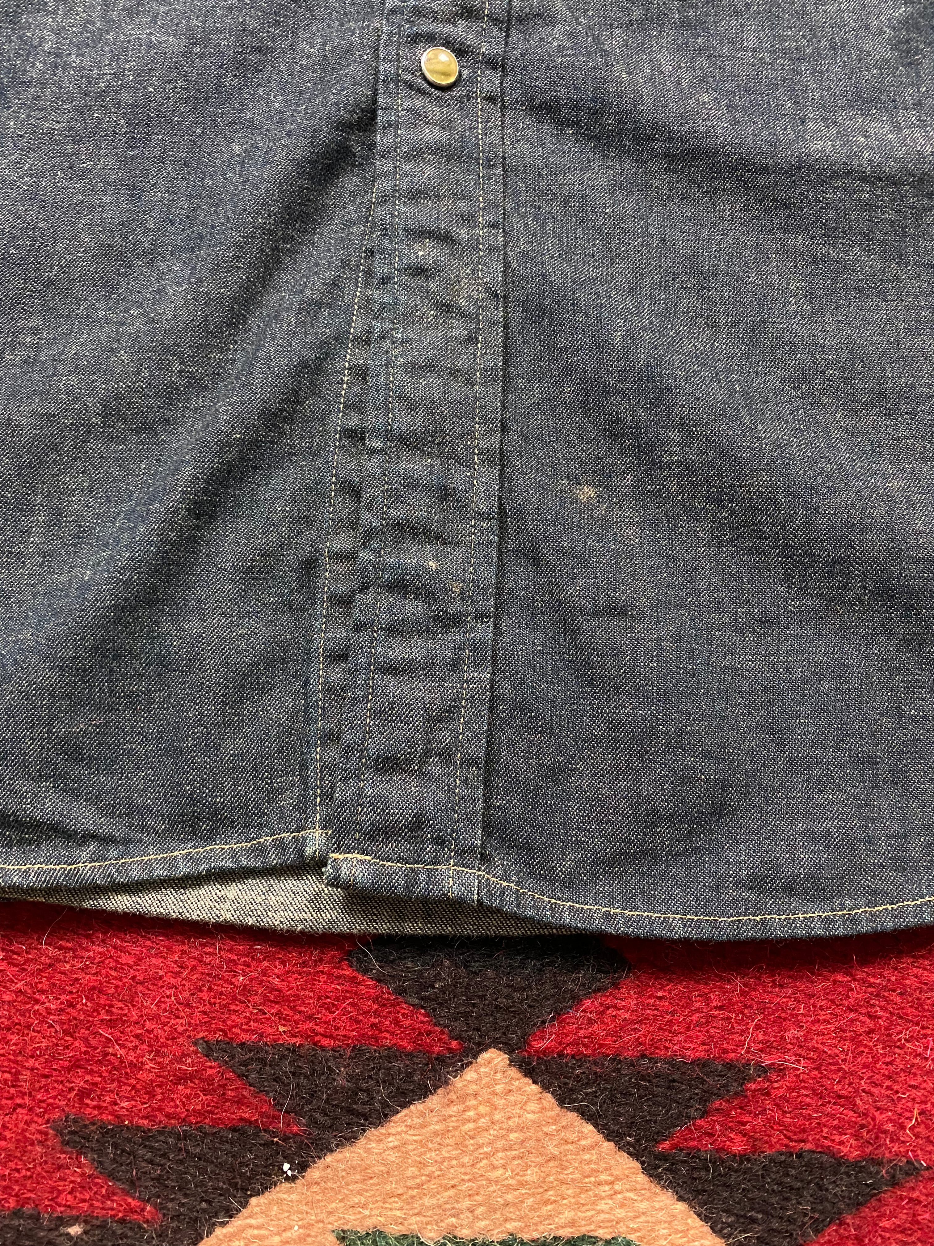 Stevenson Raw Denim Pearl Snap Western Shirt