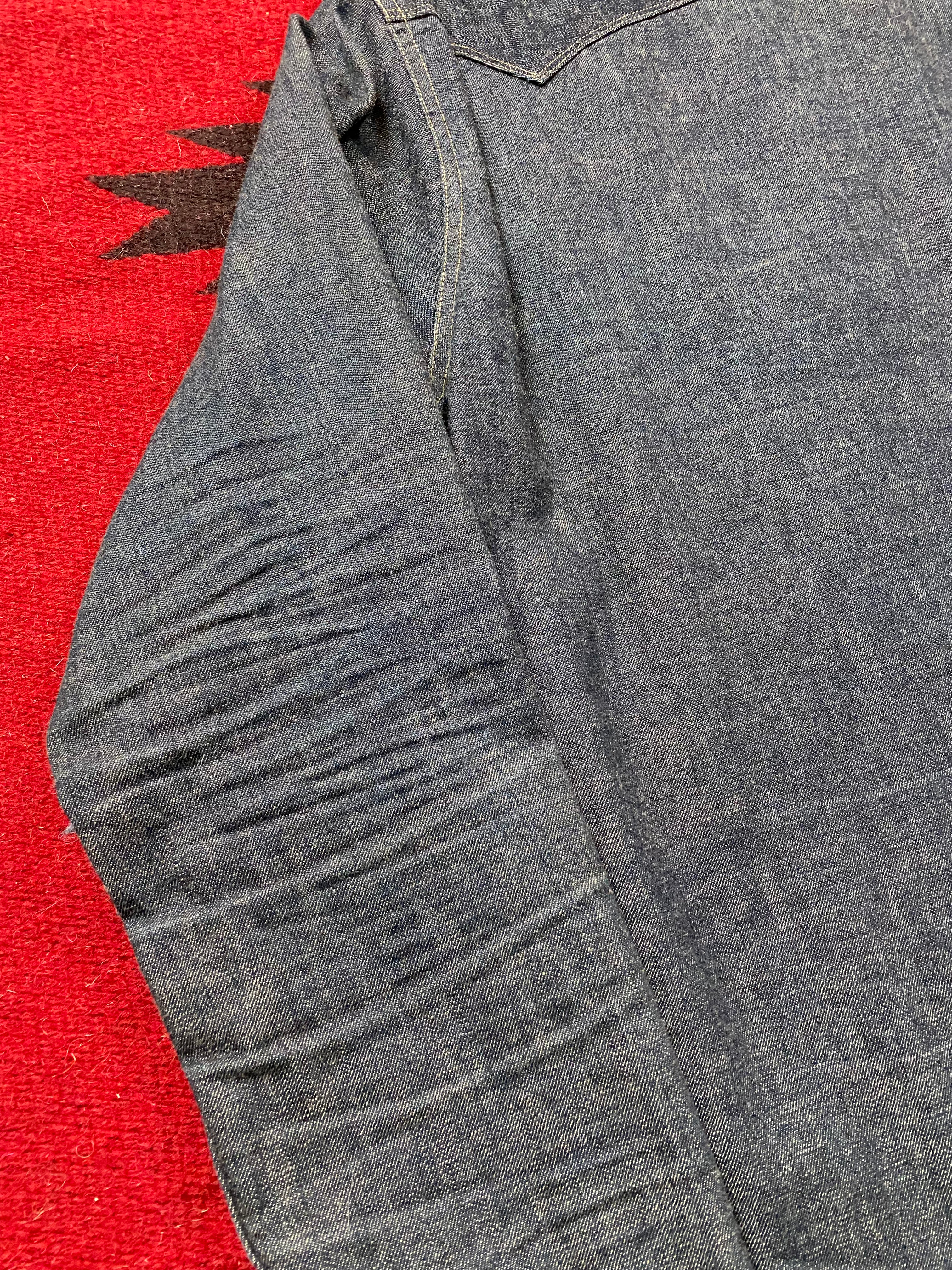 Stevenson Raw Denim Pearl Snap Western Shirt