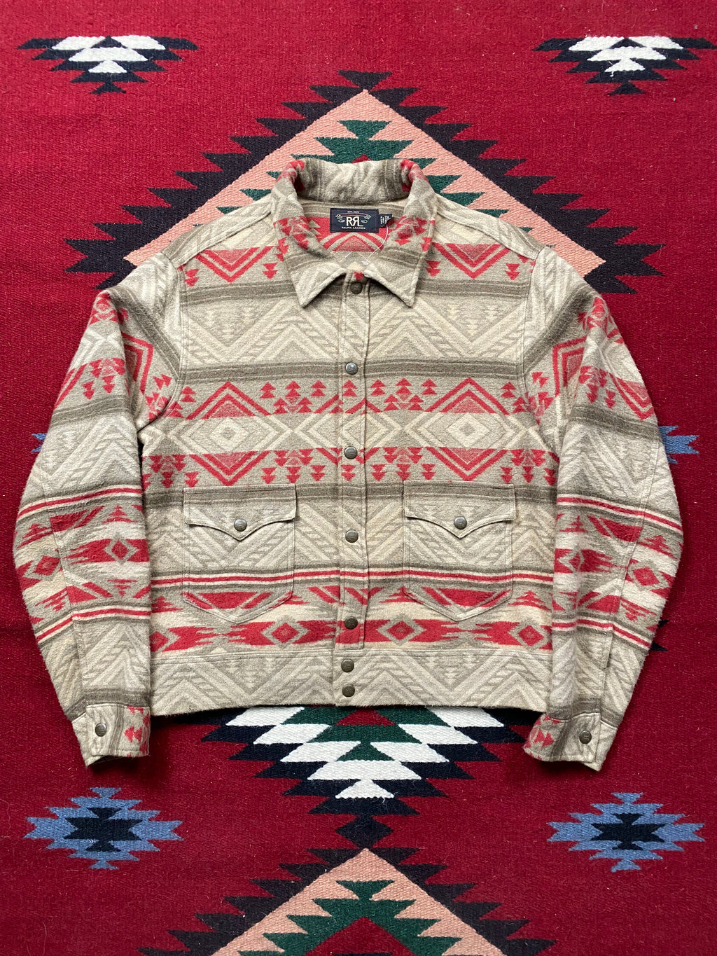 RRL Southwestern Jacquard Cotton/Wool Overshirt