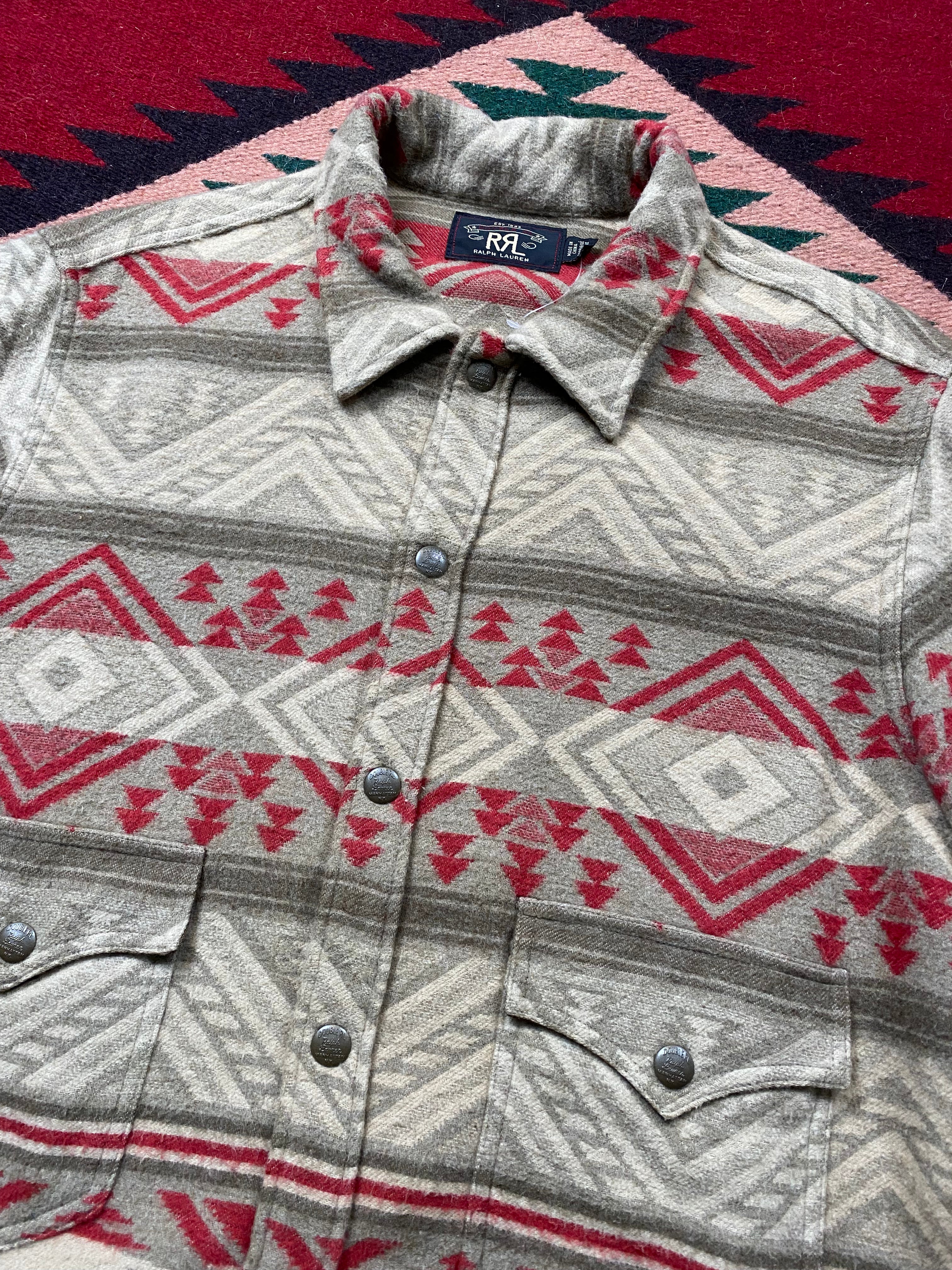 RRL Southwestern Jacquard Cotton/Wool Overshirt