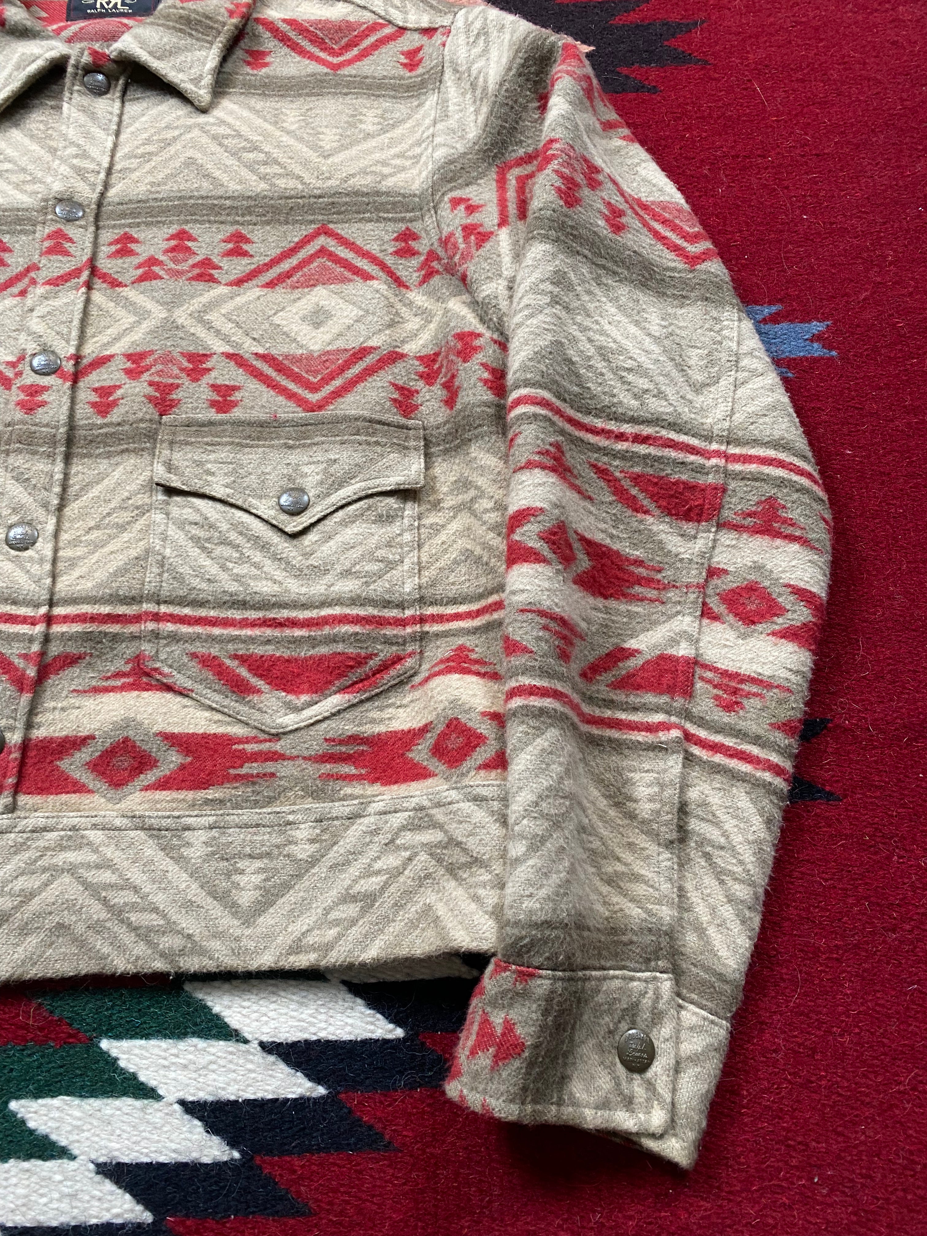RRL Southwestern Jacquard Cotton/Wool Overshirt