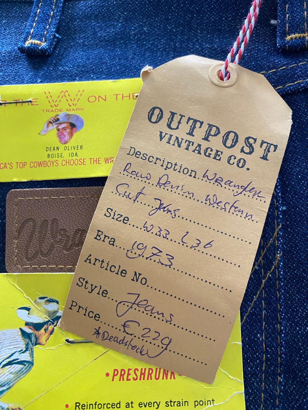 Wrangler Blue Bell 1973 Deadstock Western Cut Jeans (1)