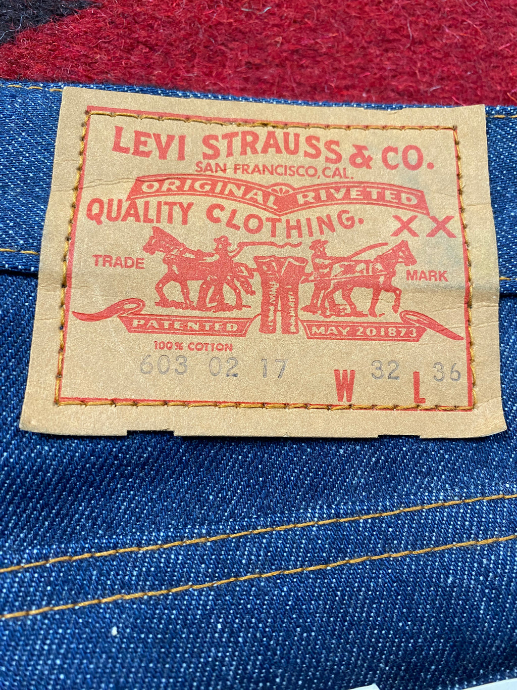 Levi's 603 1970's Deadstock Raw Denim Jeans
