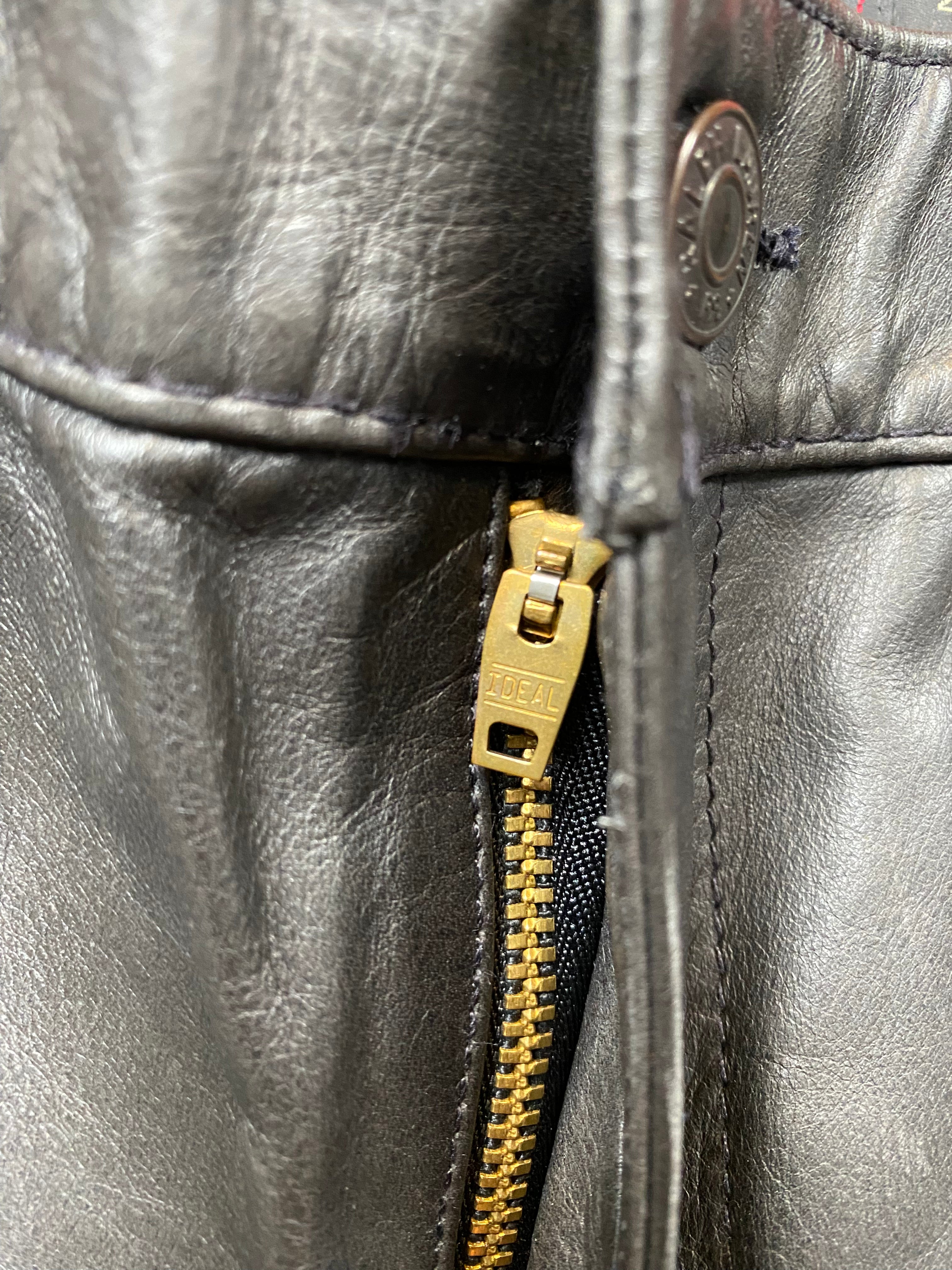 RRL Deadstock Leather Studded Rock 'N Roll Biker Pants