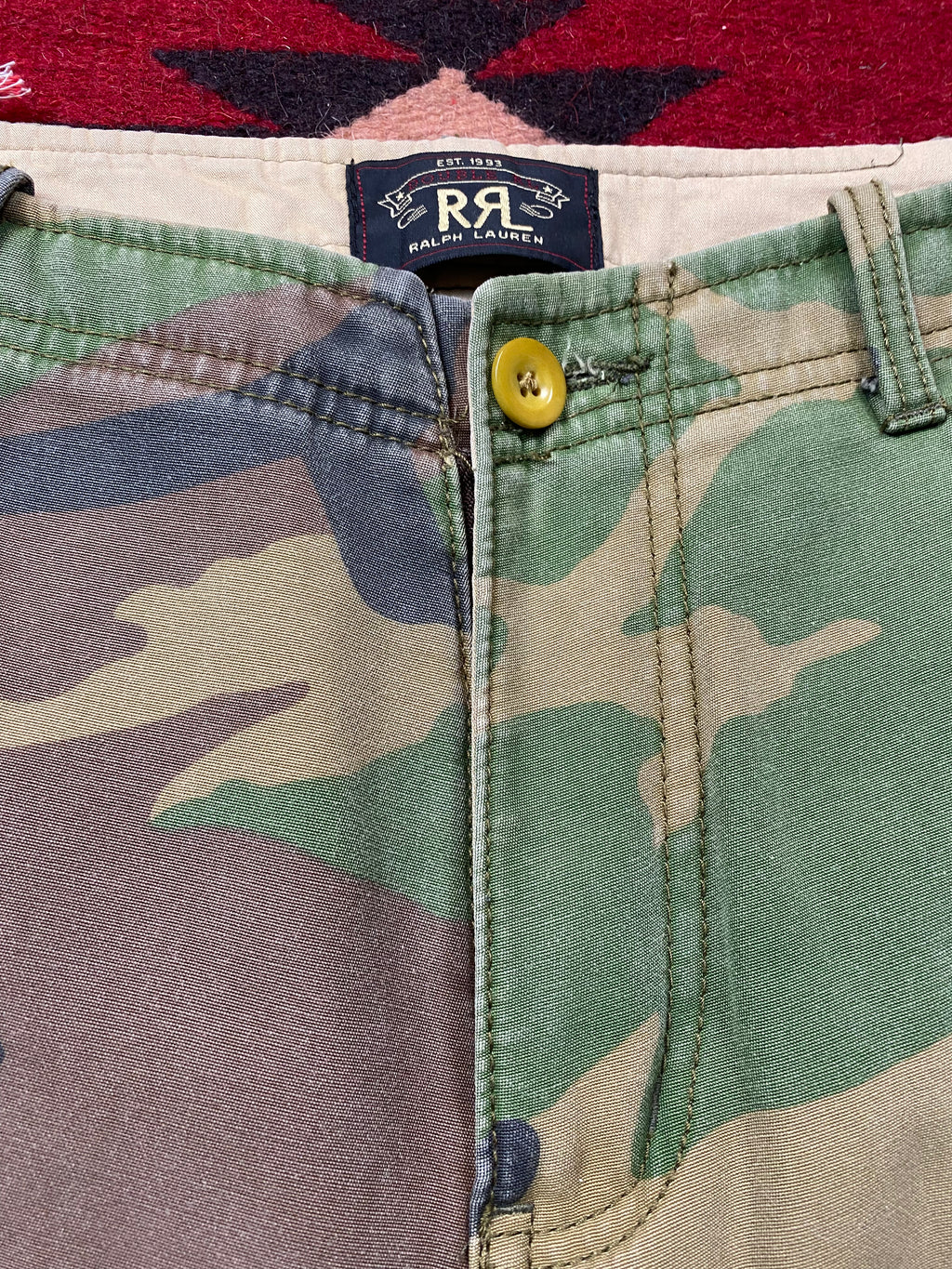 RRL Lined Camo Cargo Pants